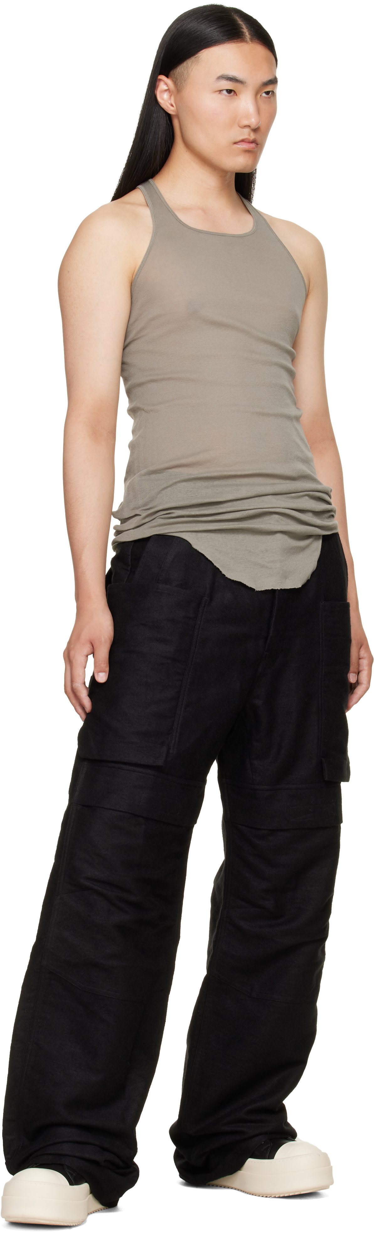 Rick Owens - Taupe Tower Basic Rib Tank Top