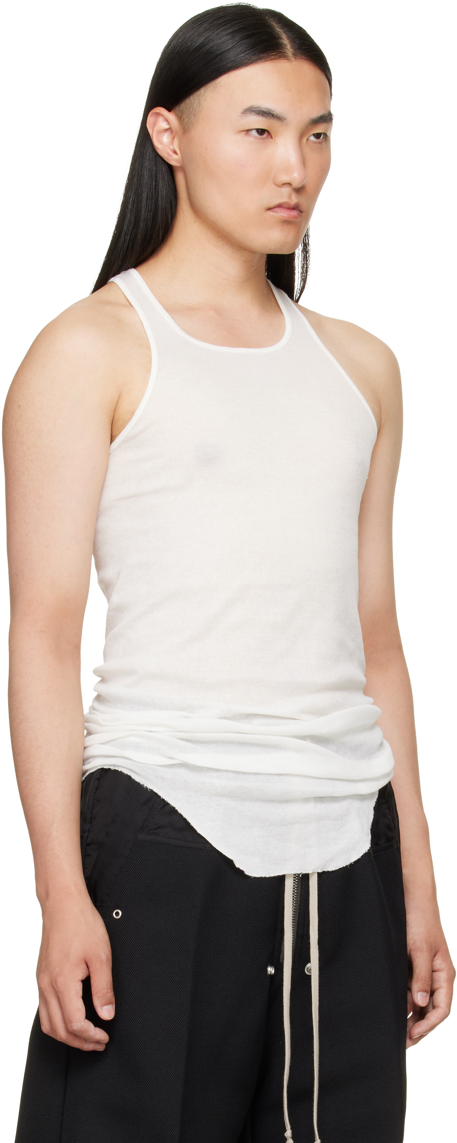 Rick Owens - Off-White Tower Basic Rib Tank Top