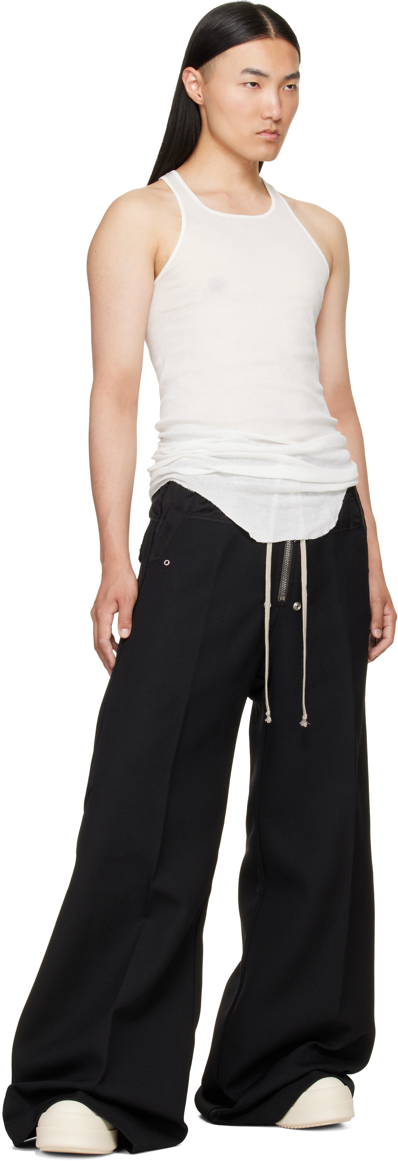 Rick Owens - Off-White Tower Basic Rib Tank Top
