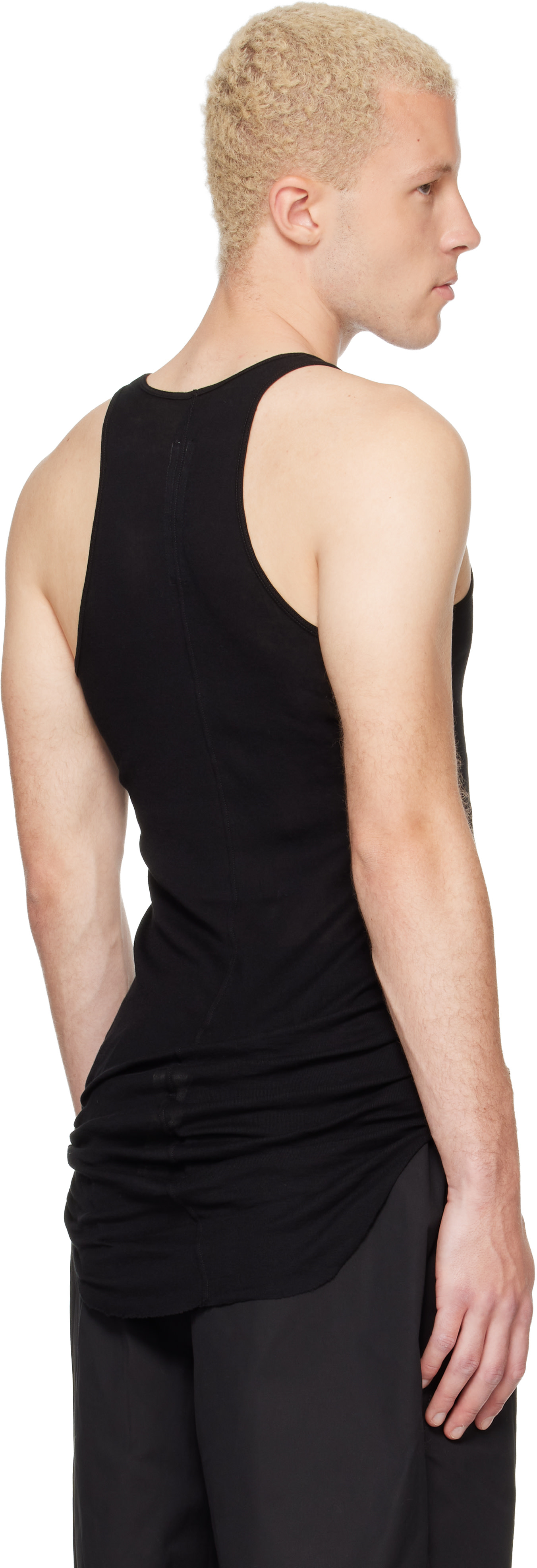 Rick Owens - Black Tower Basic Rib Tank Top