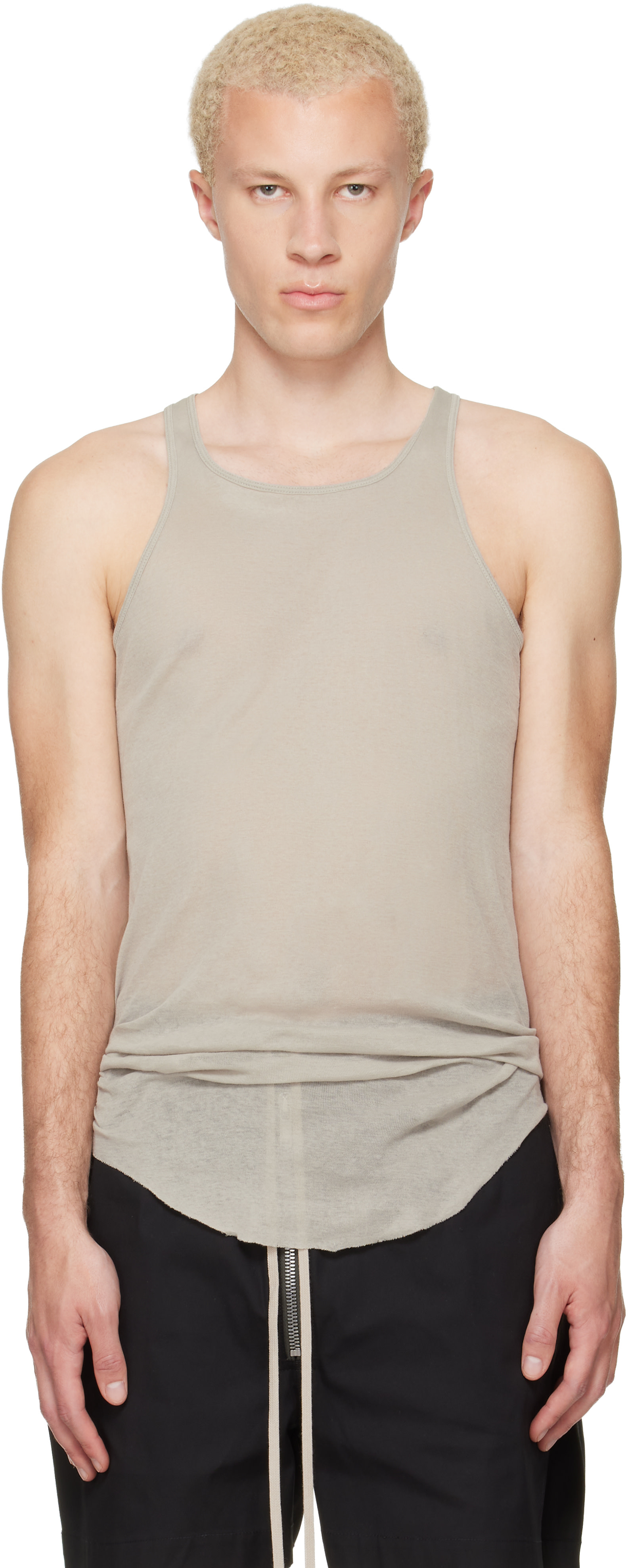 Rick Owens - Off-White Tower Basic Rib Tank Top