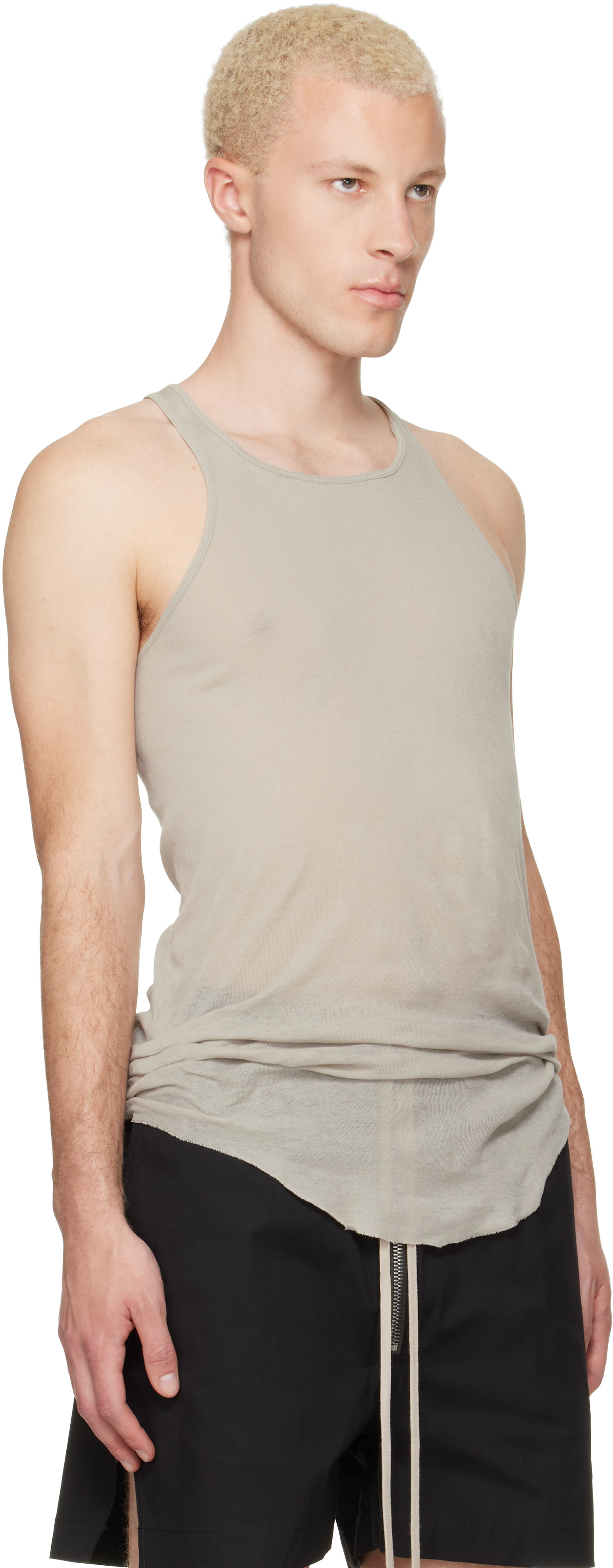 Rick Owens - Off-White Tower Basic Rib Tank Top