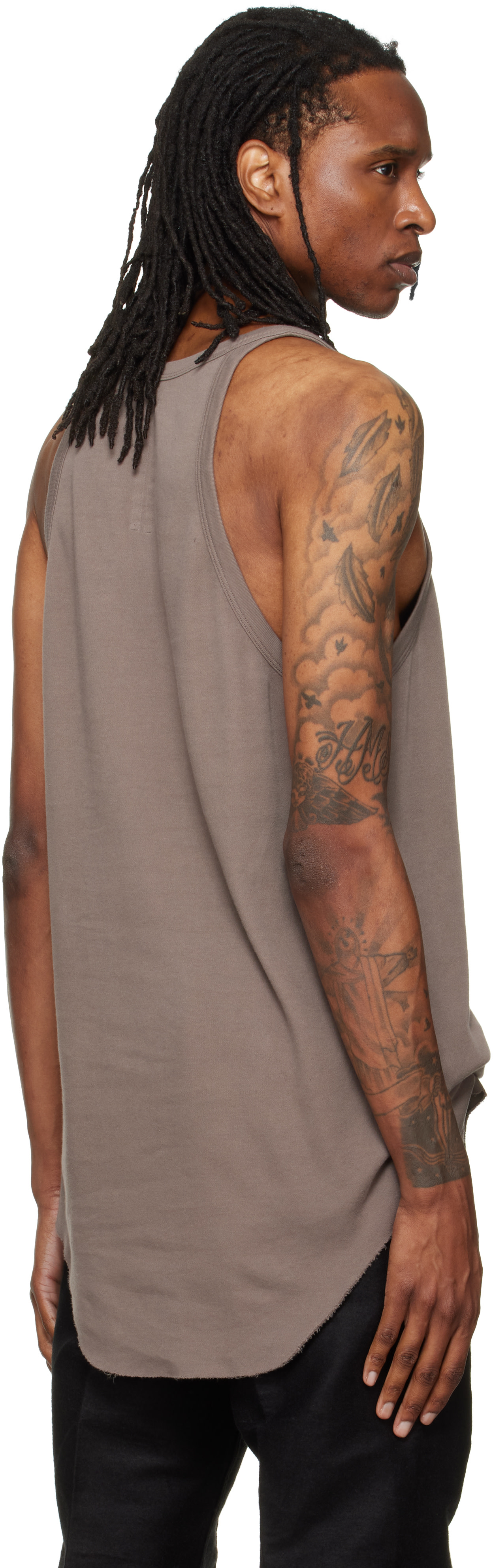 Rick Owens: Gray Tower Pony Tank Top | SSENSE