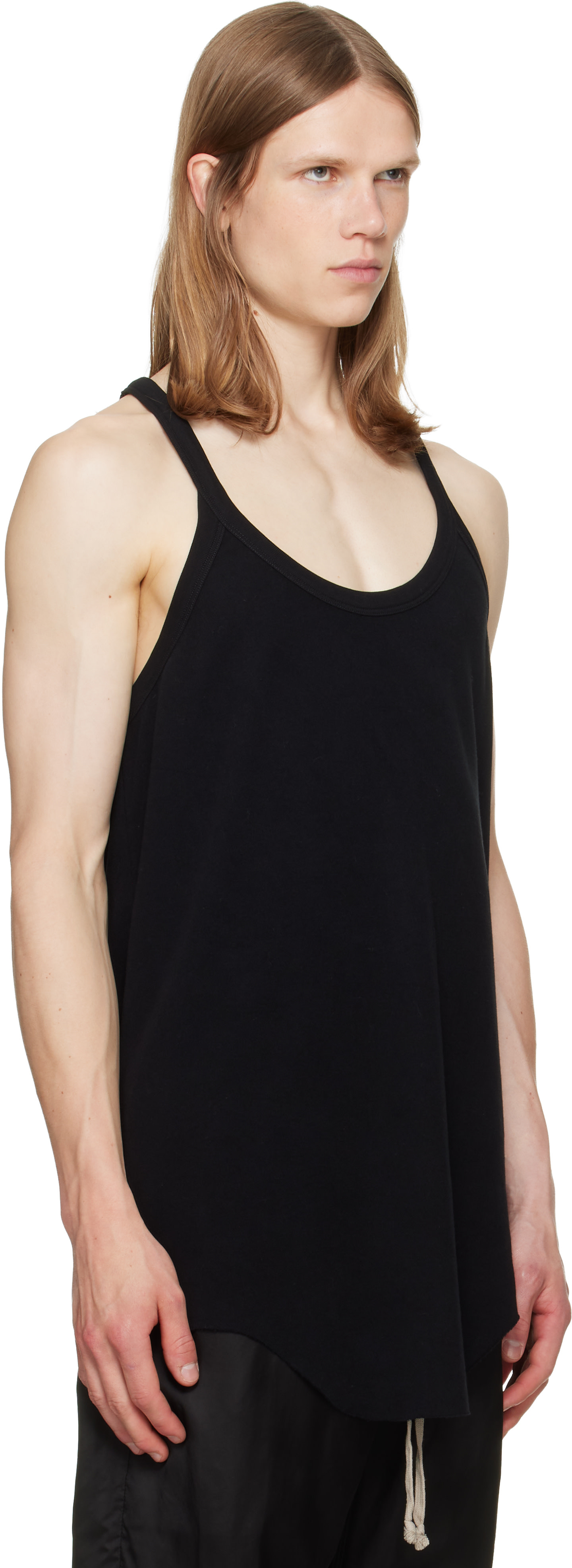 Rick Owens: Black Tower Pony T Tank Top | SSENSE Canada