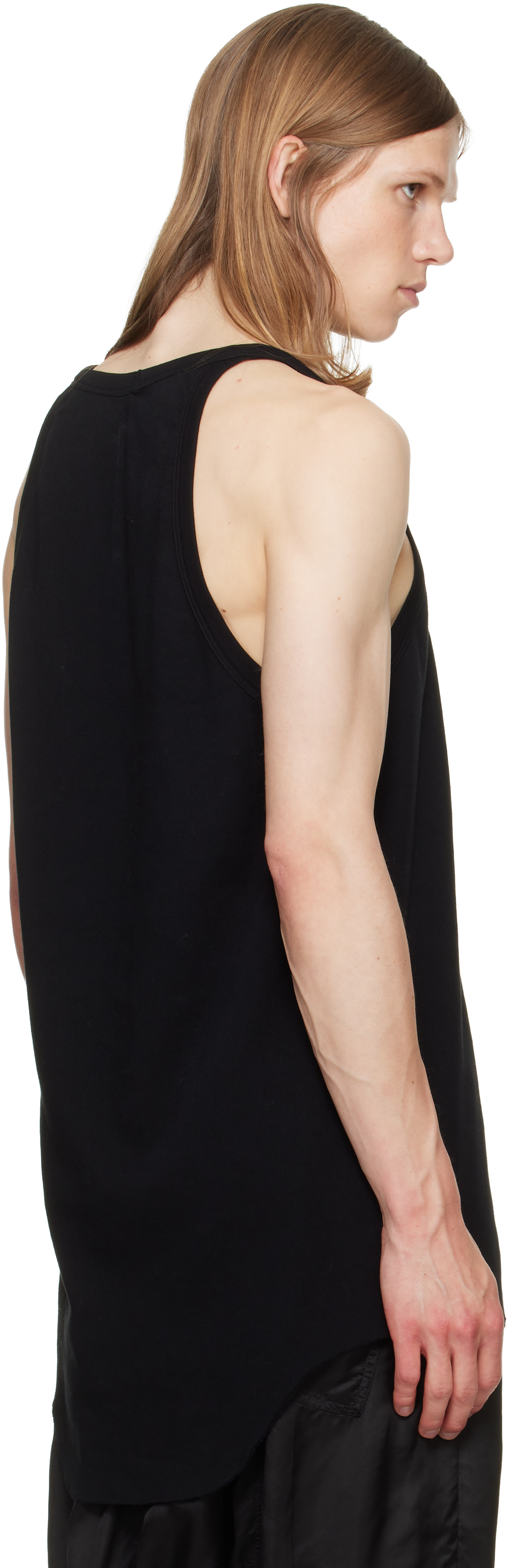 Rick Owens: Black Tower Pony T Tank Top | SSENSE Canada