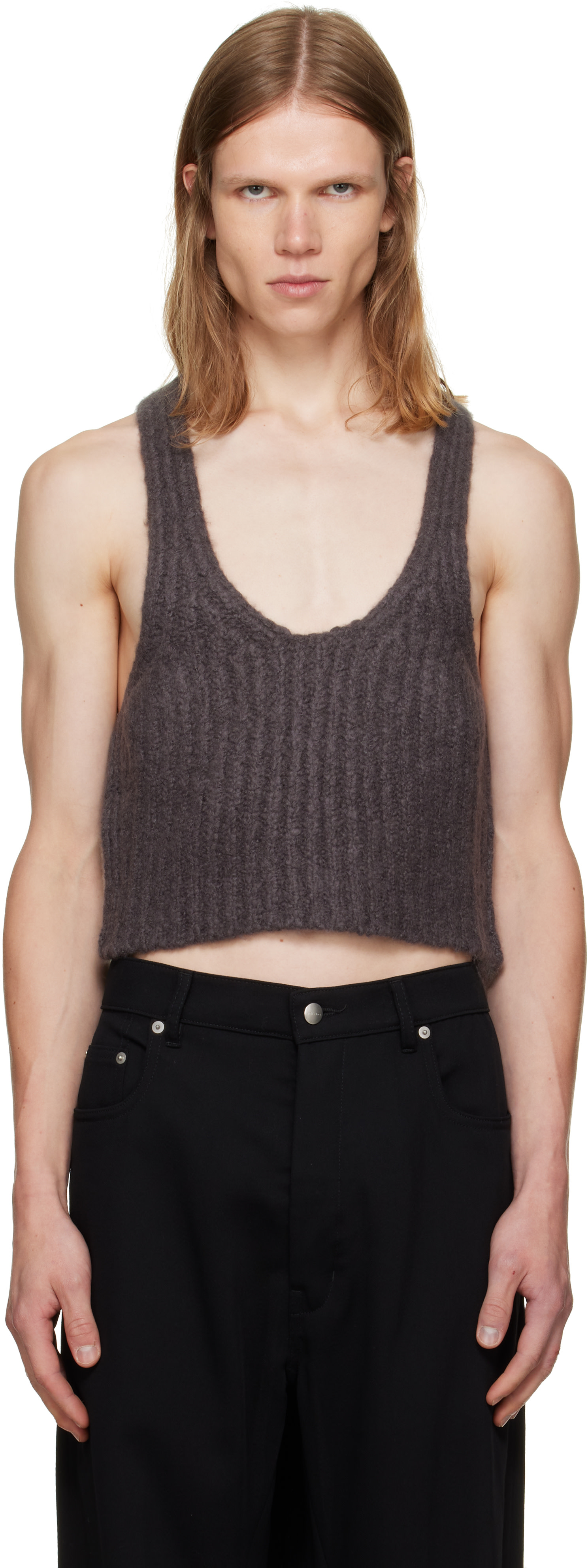 Rick Owens - 그레이 타워 니트 탱크탑