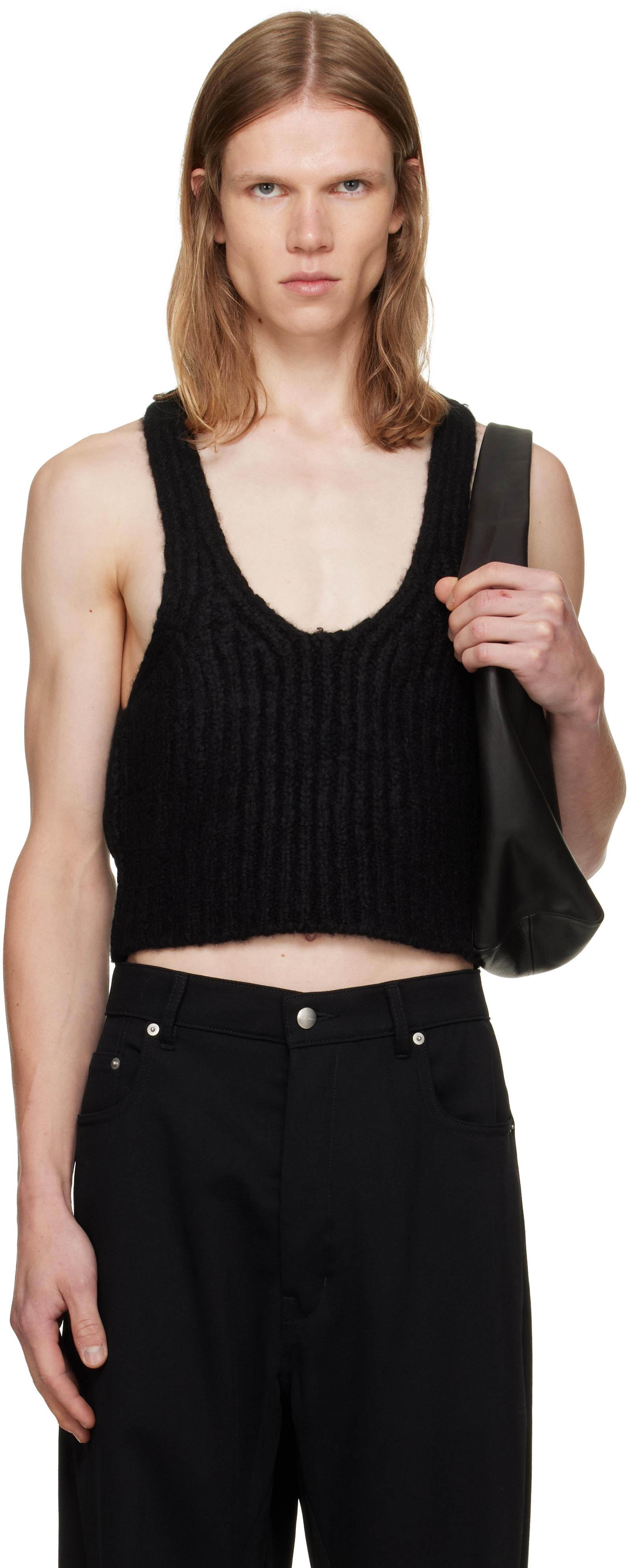 Rick Owens: ブラック Tower ニット トップス | SSENSE 日本