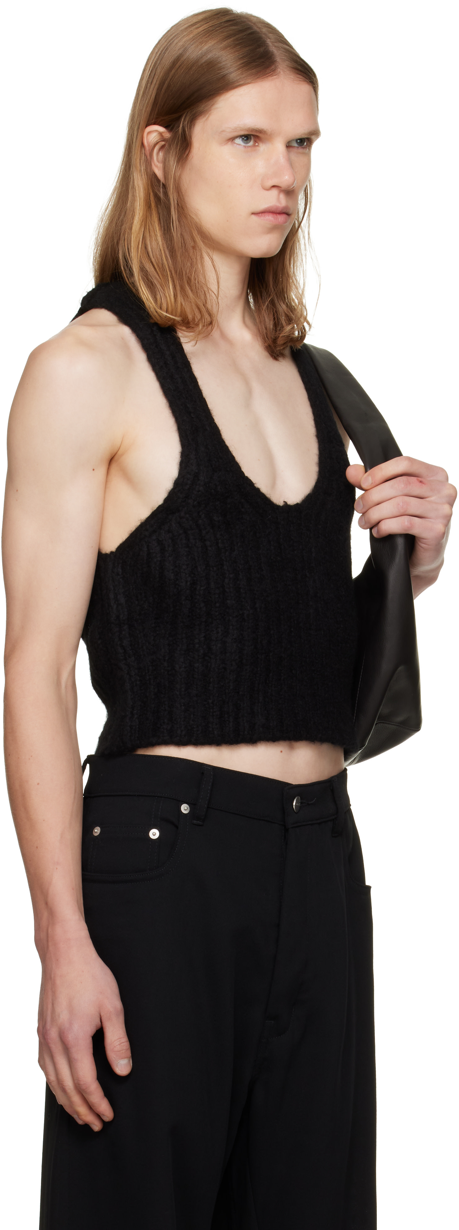 Rick Owens: ブラック Tower ニット トップス | SSENSE 日本