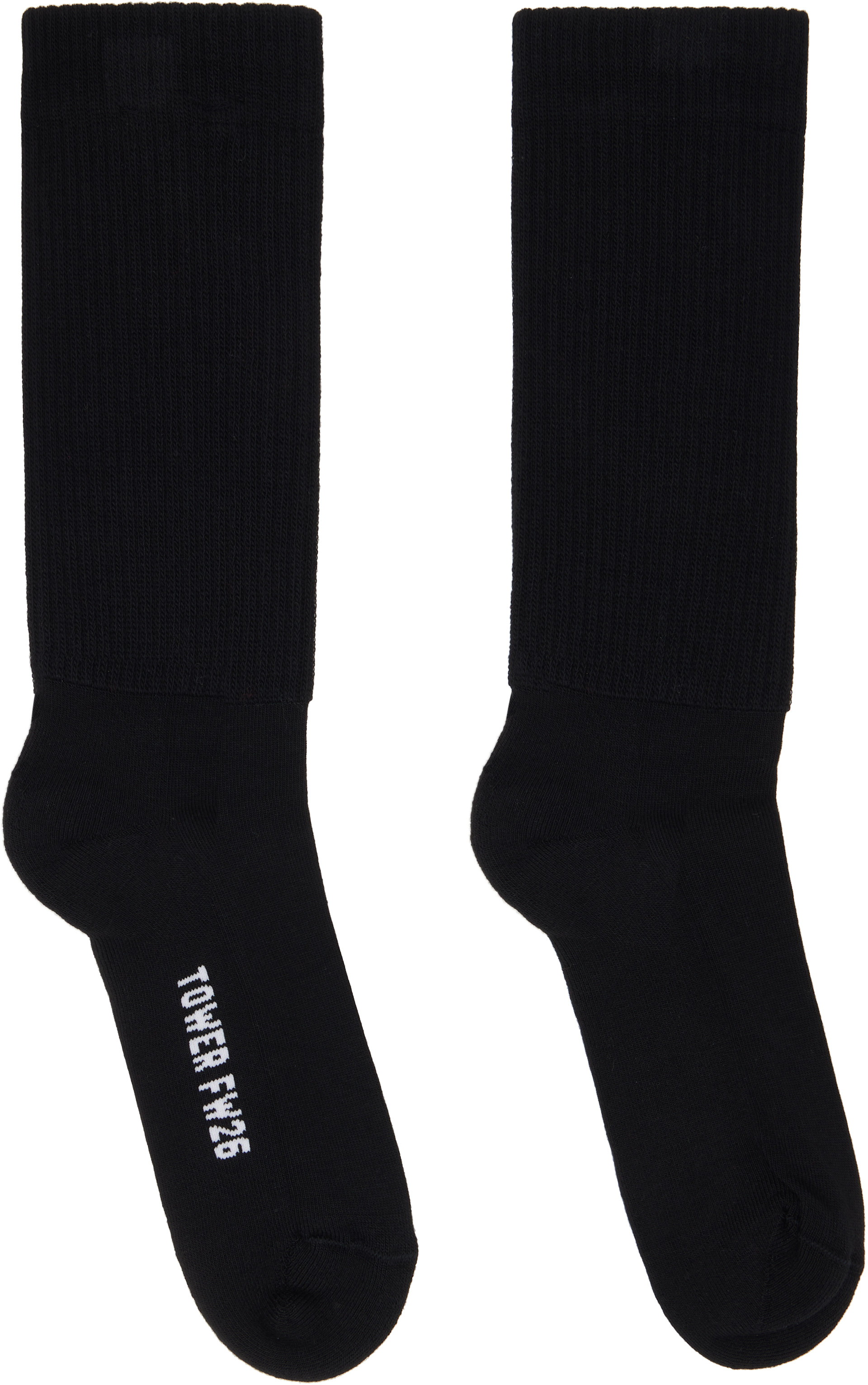 Rick Owens - ブラック Tower ソックス