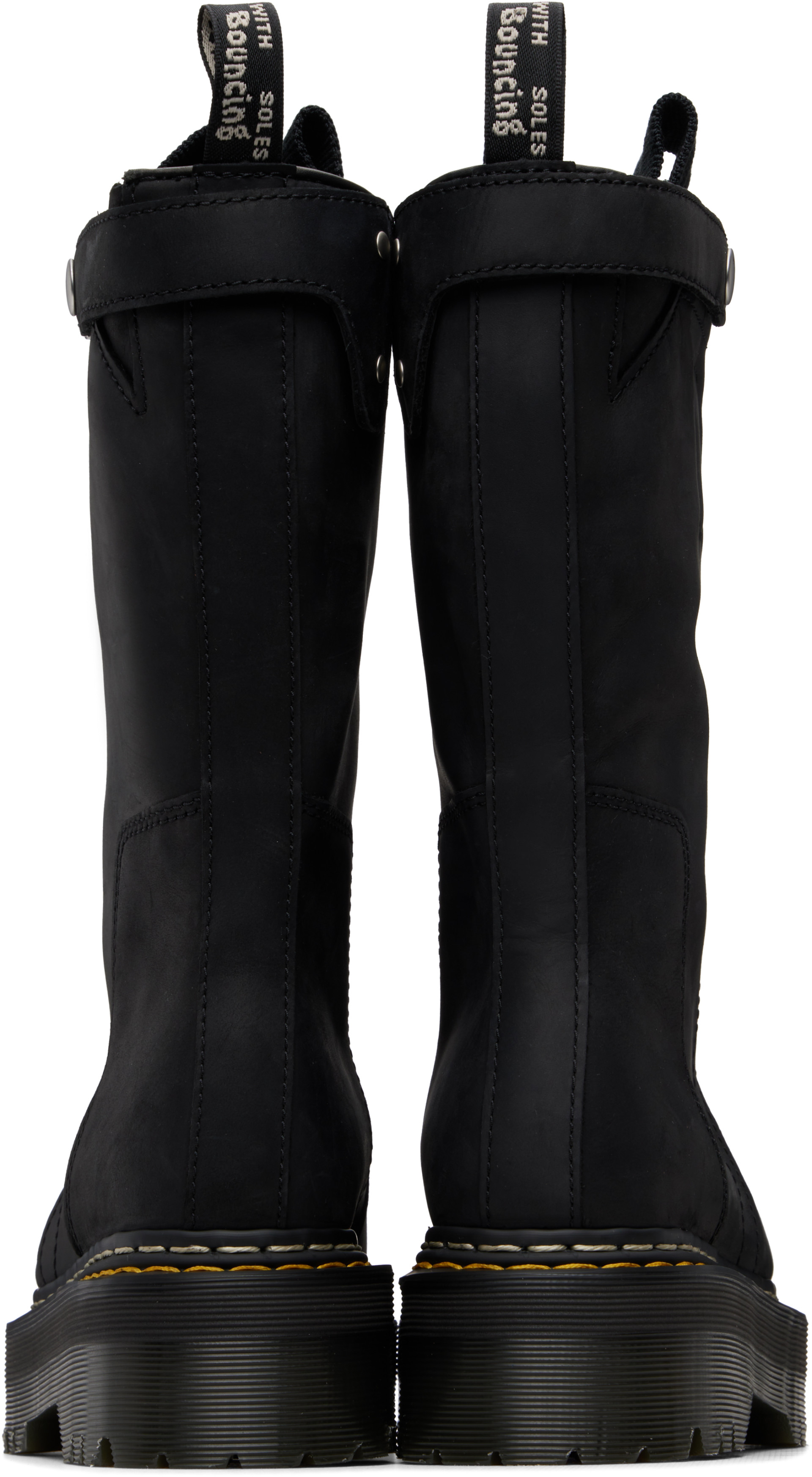 Rick Owens - Black Dr. Martens Edition Quad Sole Pull On Boots