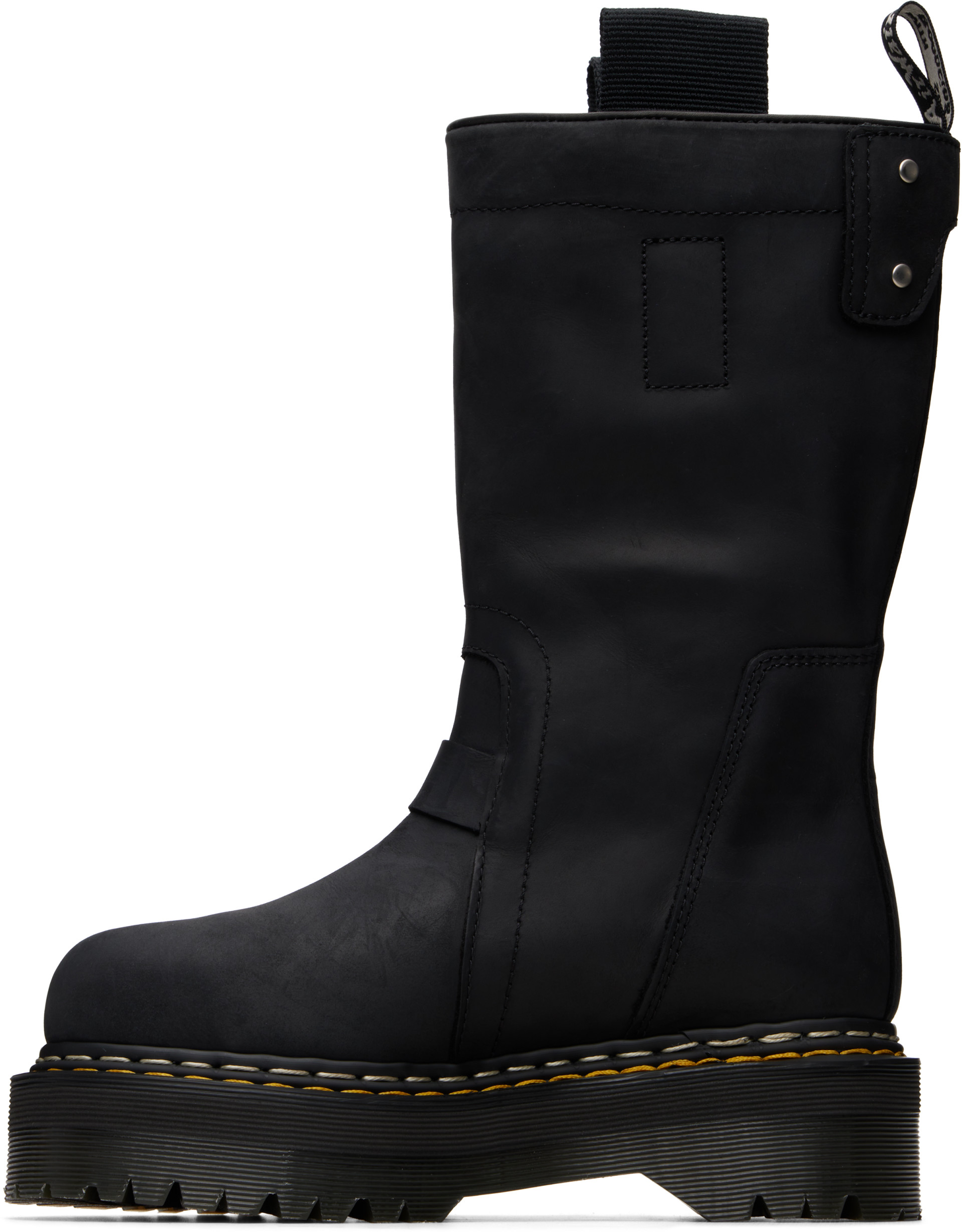 Rick Owens - Black Dr. Martens Edition Quad Sole Pull On Boots