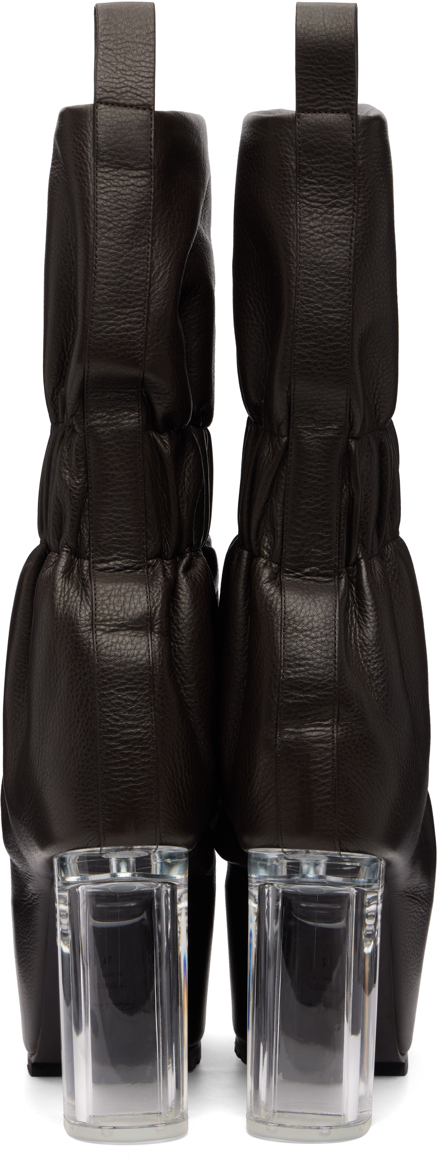 Rick Owens - Brown Tower Pull-On Cuffed Taquito Boots