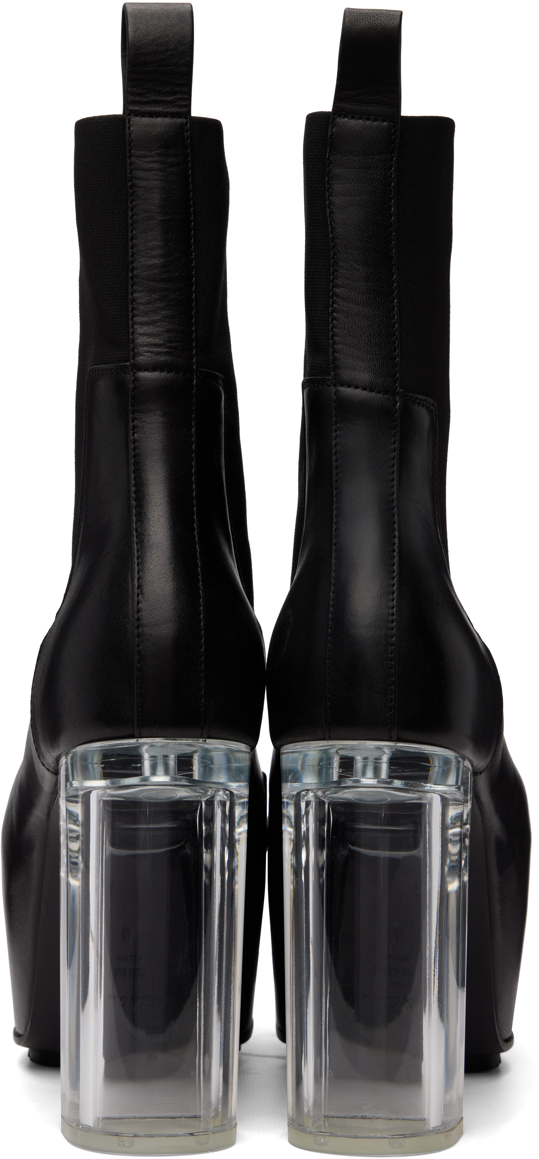 Rick Owens: Black Tower Grilled Kiss 45 Boots | SSENSE