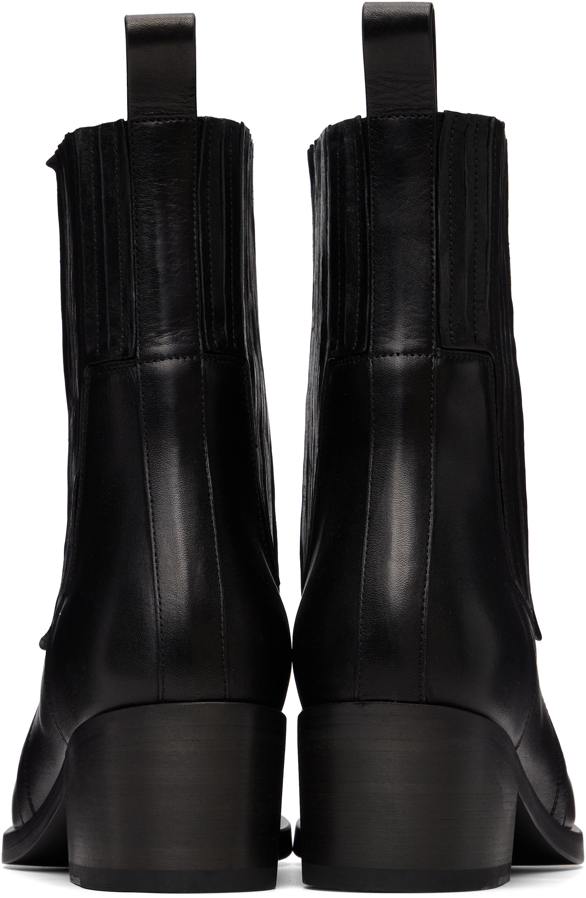 Rick Owens - Black Tower Pointed Sliver Boots