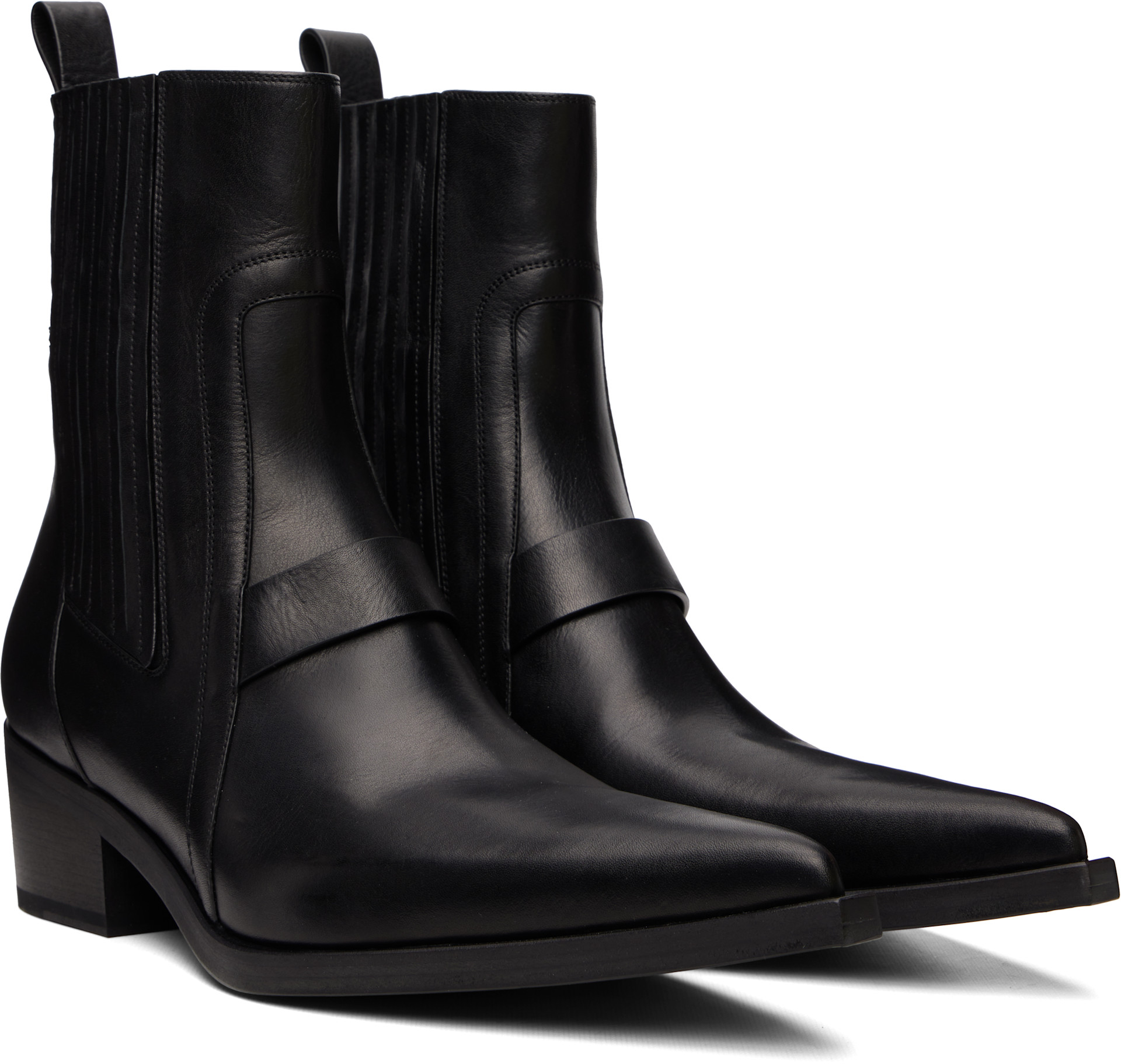 Rick Owens - Black Tower Pointed Sliver Boots