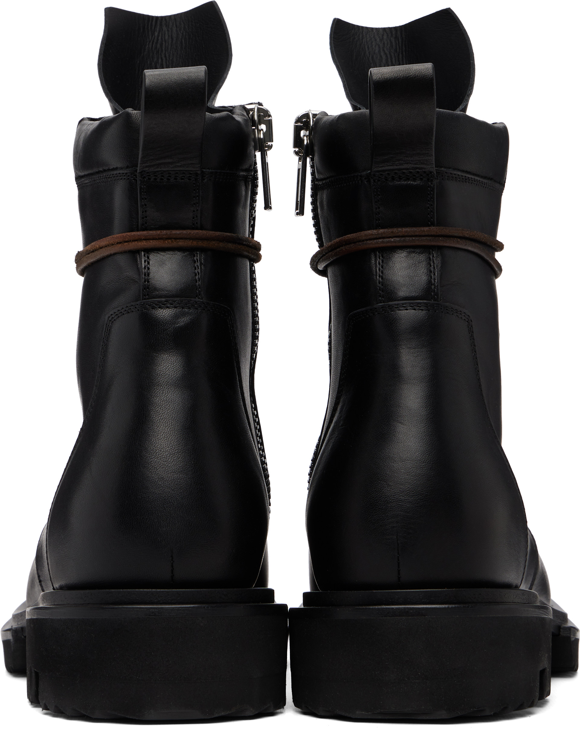Rick Owens: Black Tower Low Army Gabe Boots | SSENSE
