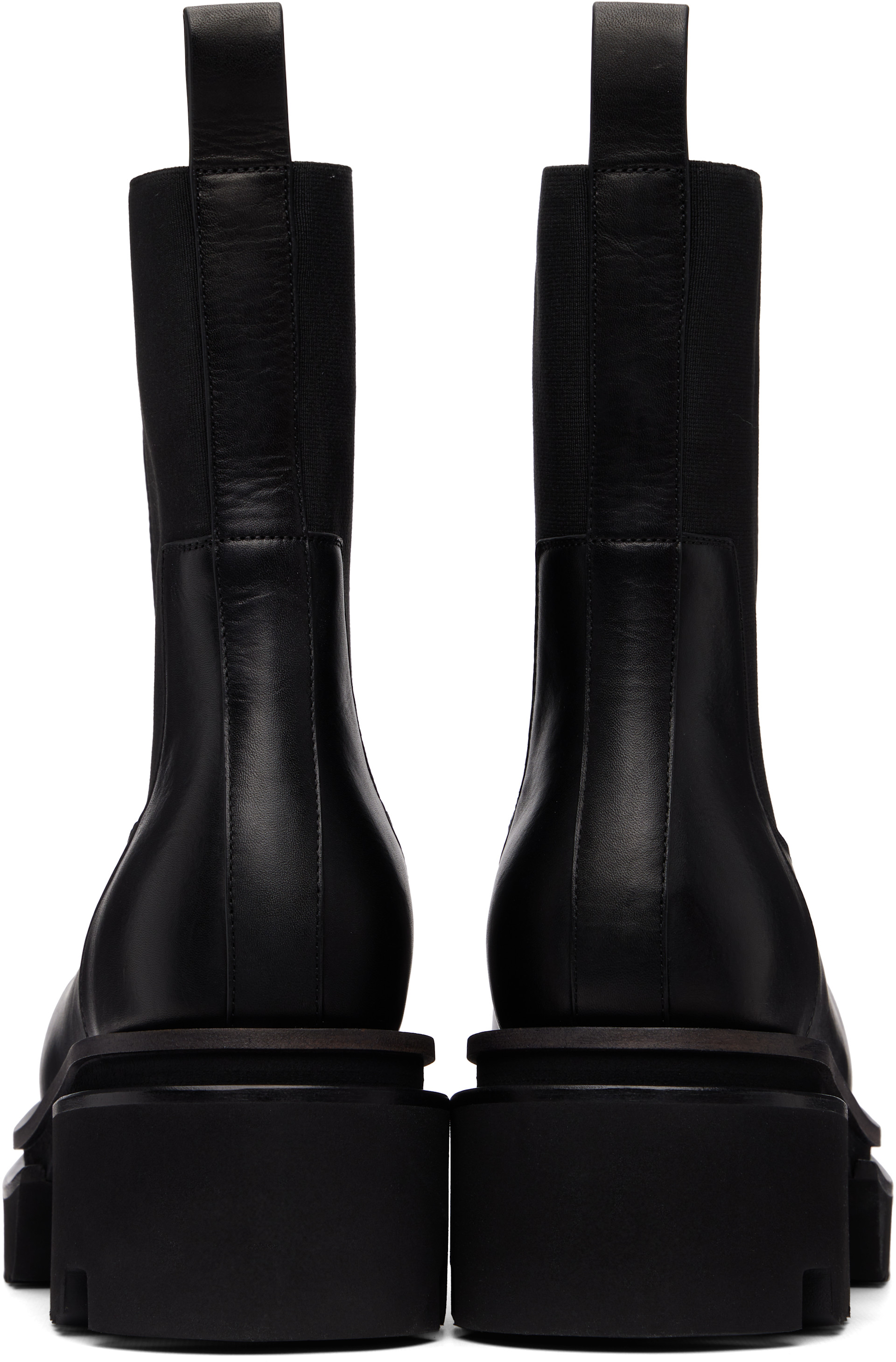 Rick Owens: Black Tower Beatle Bogun Chelsea Boots | SSENSE