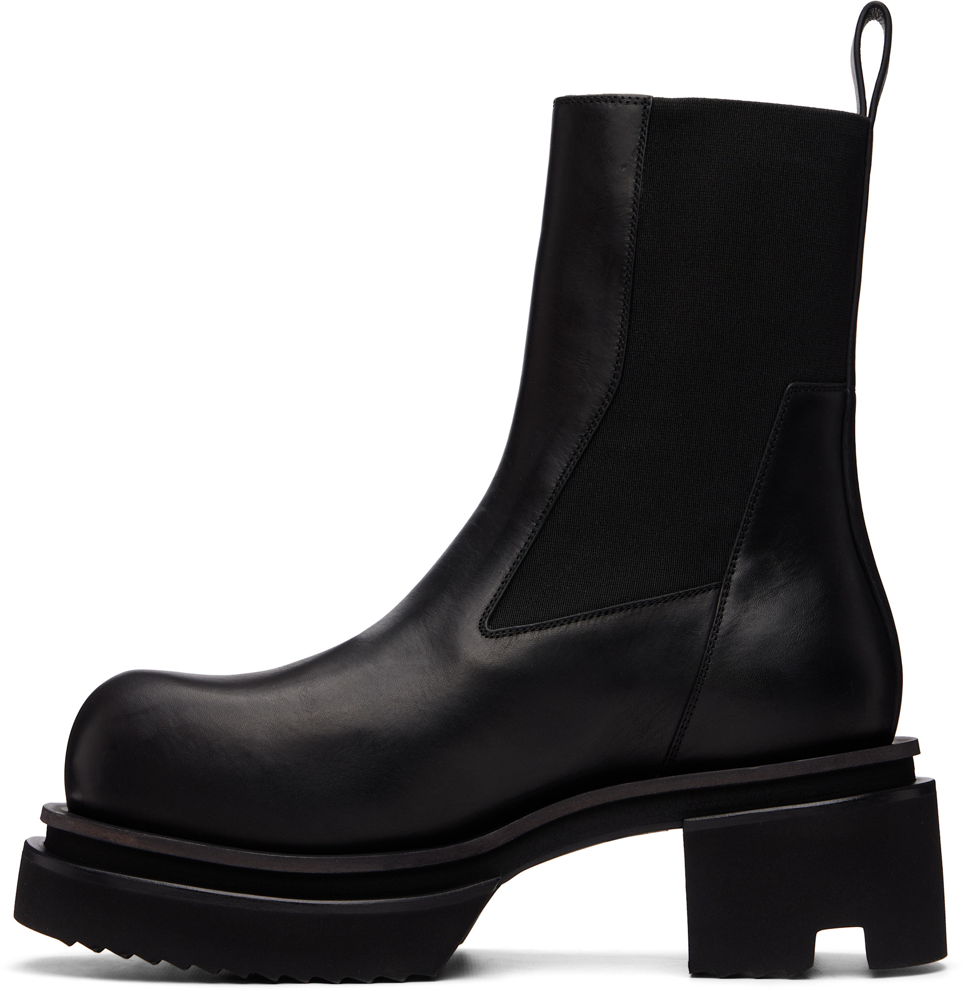 Rick Owens: ブラック Tower Beatle Bogun チェルシーブーツ | SSENSE 日本