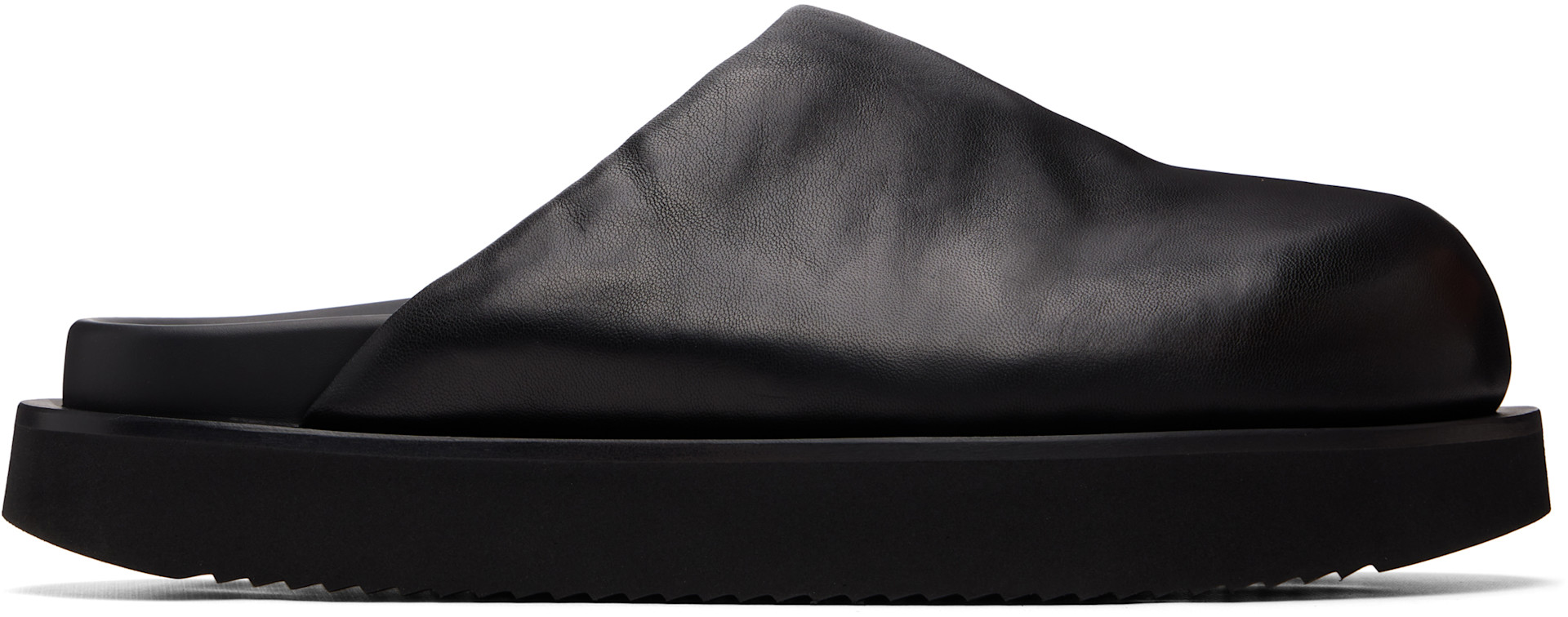 Rick Owens - Black Tower Padded Platform Slides
