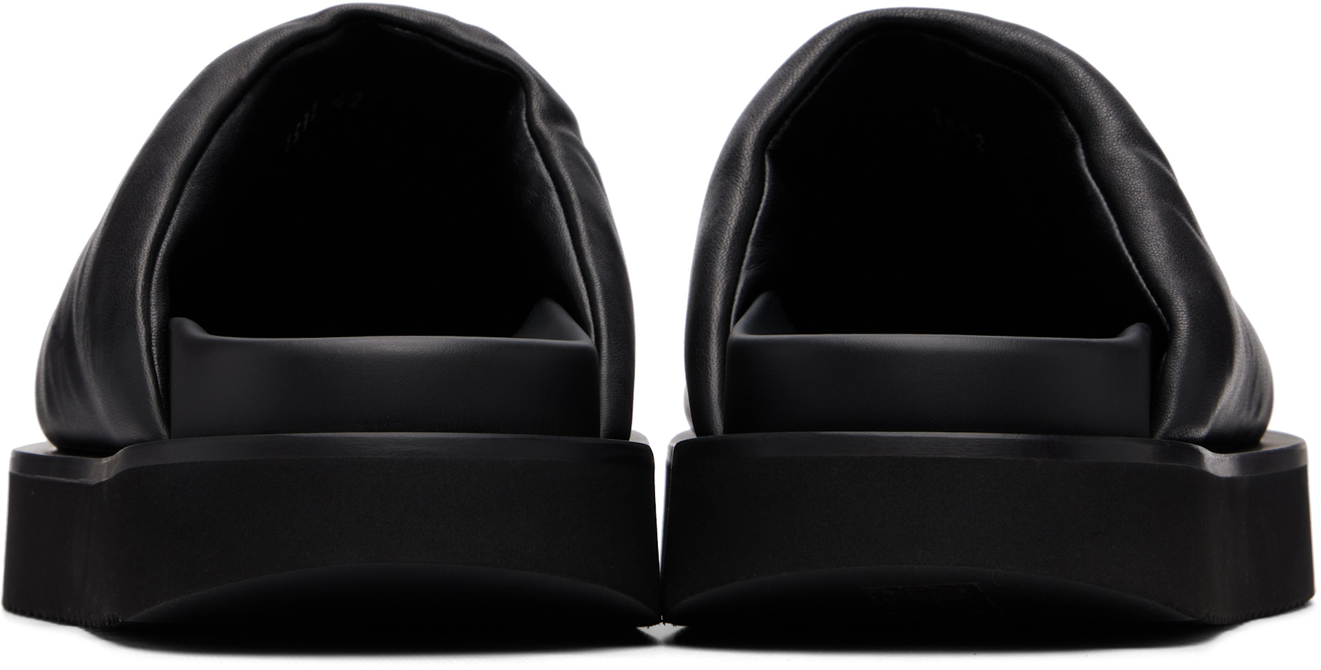 Rick Owens - Black Tower Padded Platform Slides