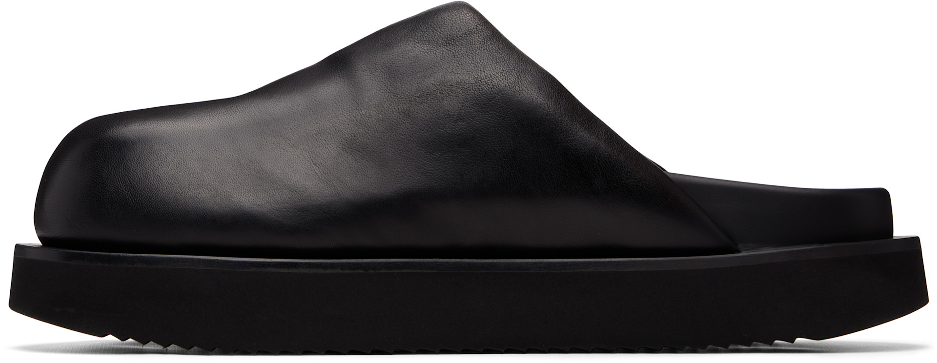 Rick Owens - Black Tower Padded Platform Slides