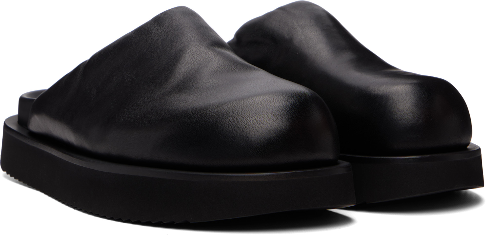 Rick Owens - Black Tower Padded Platform Slides