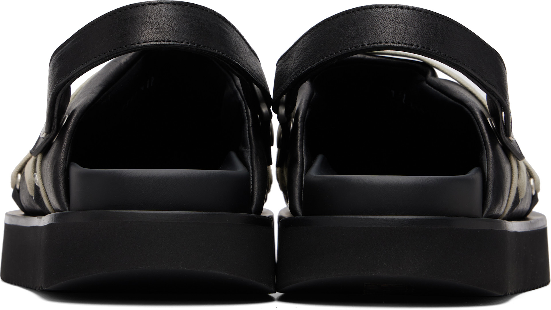 Rick Owens: Black Tower Padded Megalace Platform Loafers | SSENSE