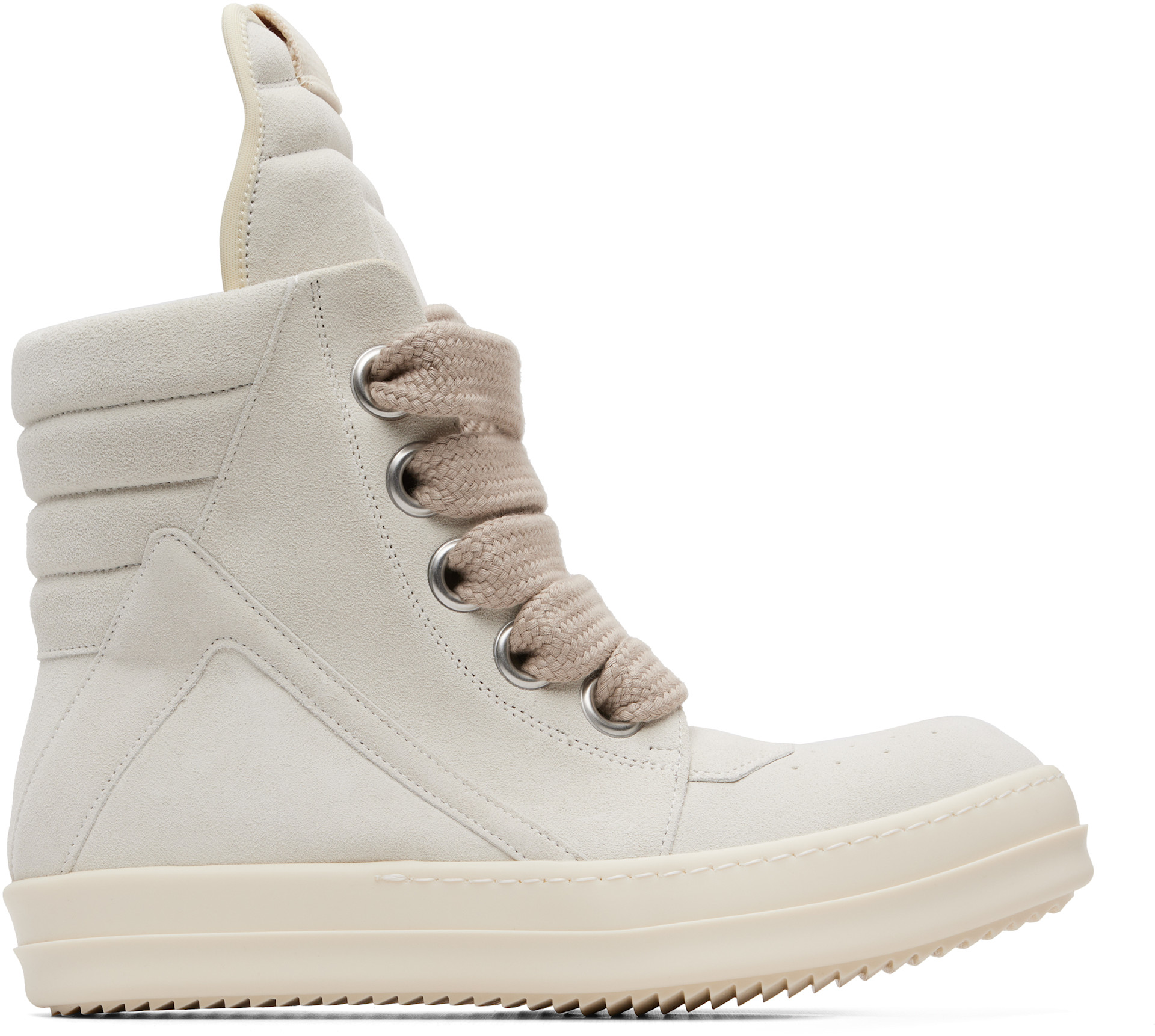 Rick Owens: オフホワイト Tower Jumbolaced Geobasket スニーカー