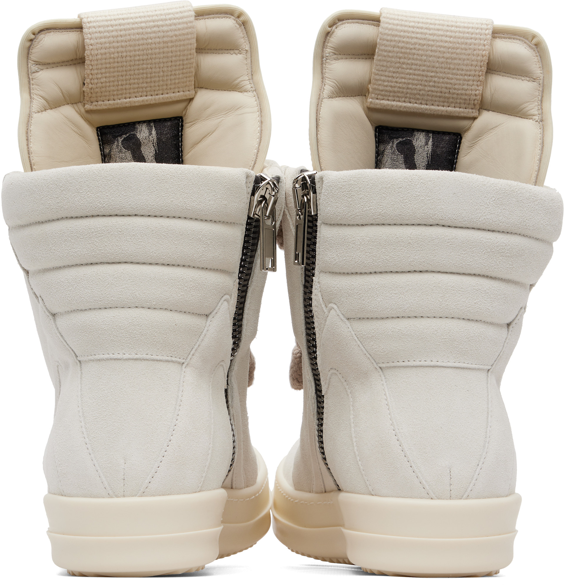 Rick Owens: オフホワイト Tower Jumbolaced Geobasket スニーカー