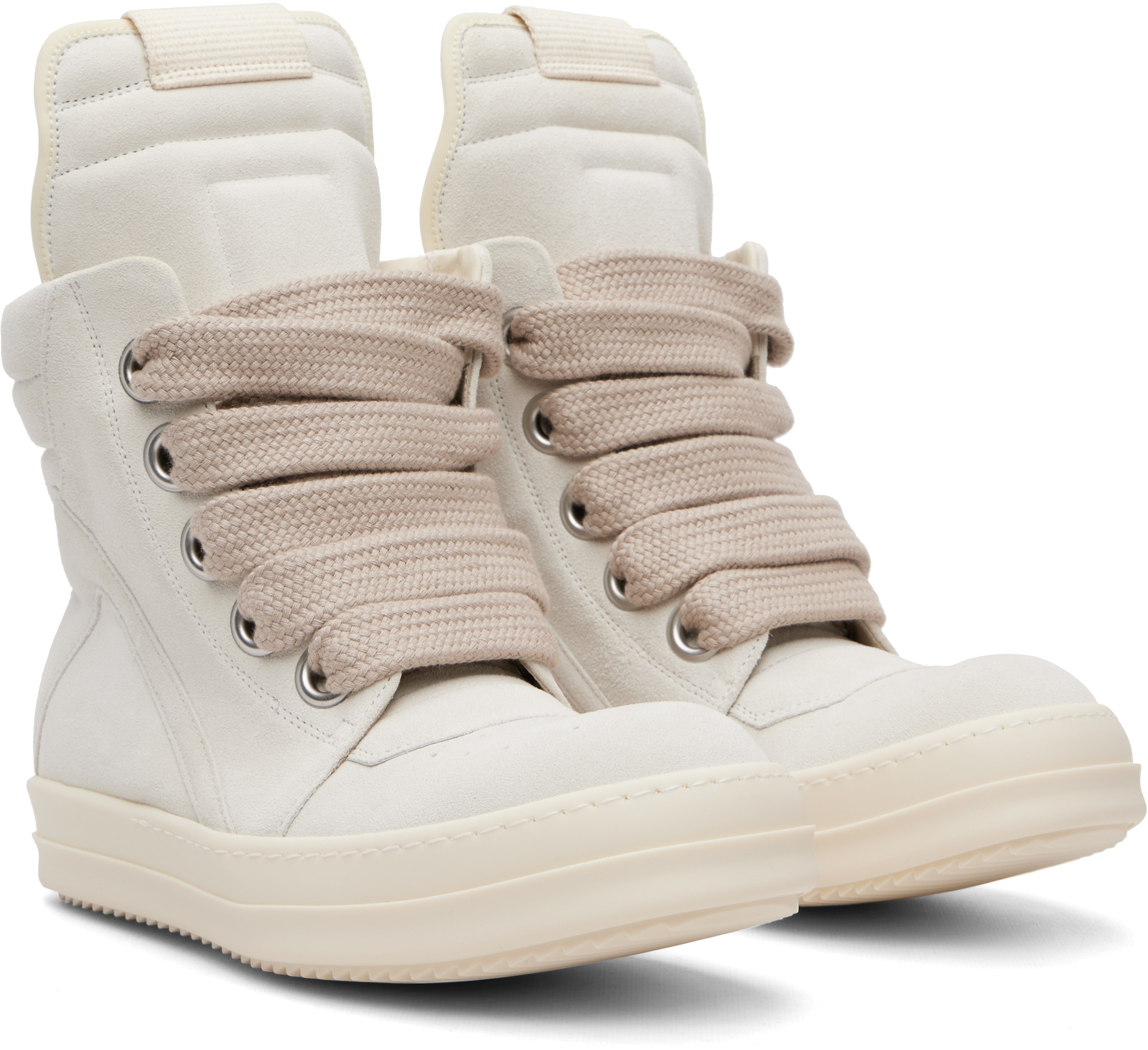Rick Owens: オフホワイト Tower Jumbolaced Geobasket スニーカー