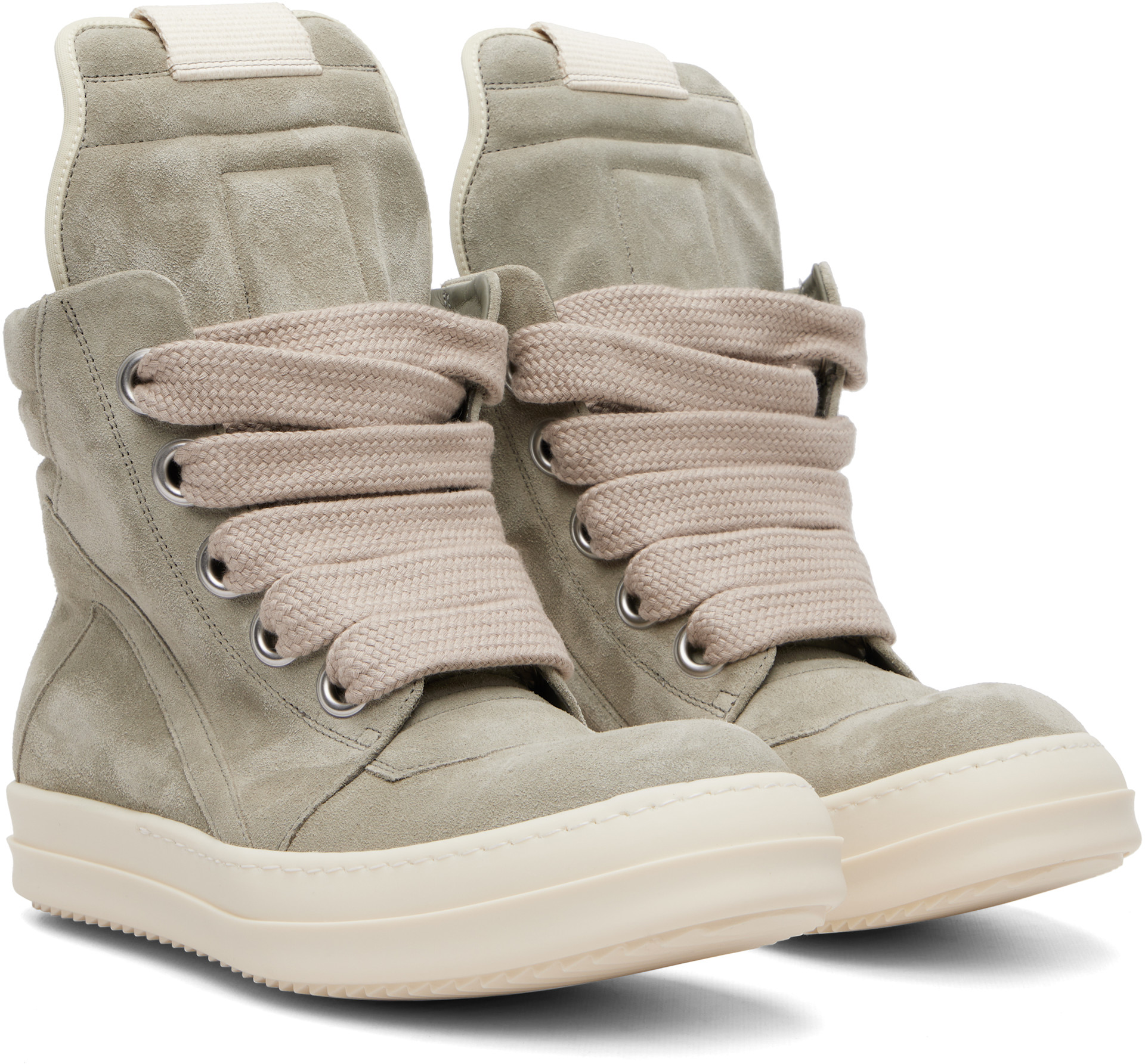 Rick Owens: トープ Tower Jumbolace Geobasket スニーカー | SSENSE 日本