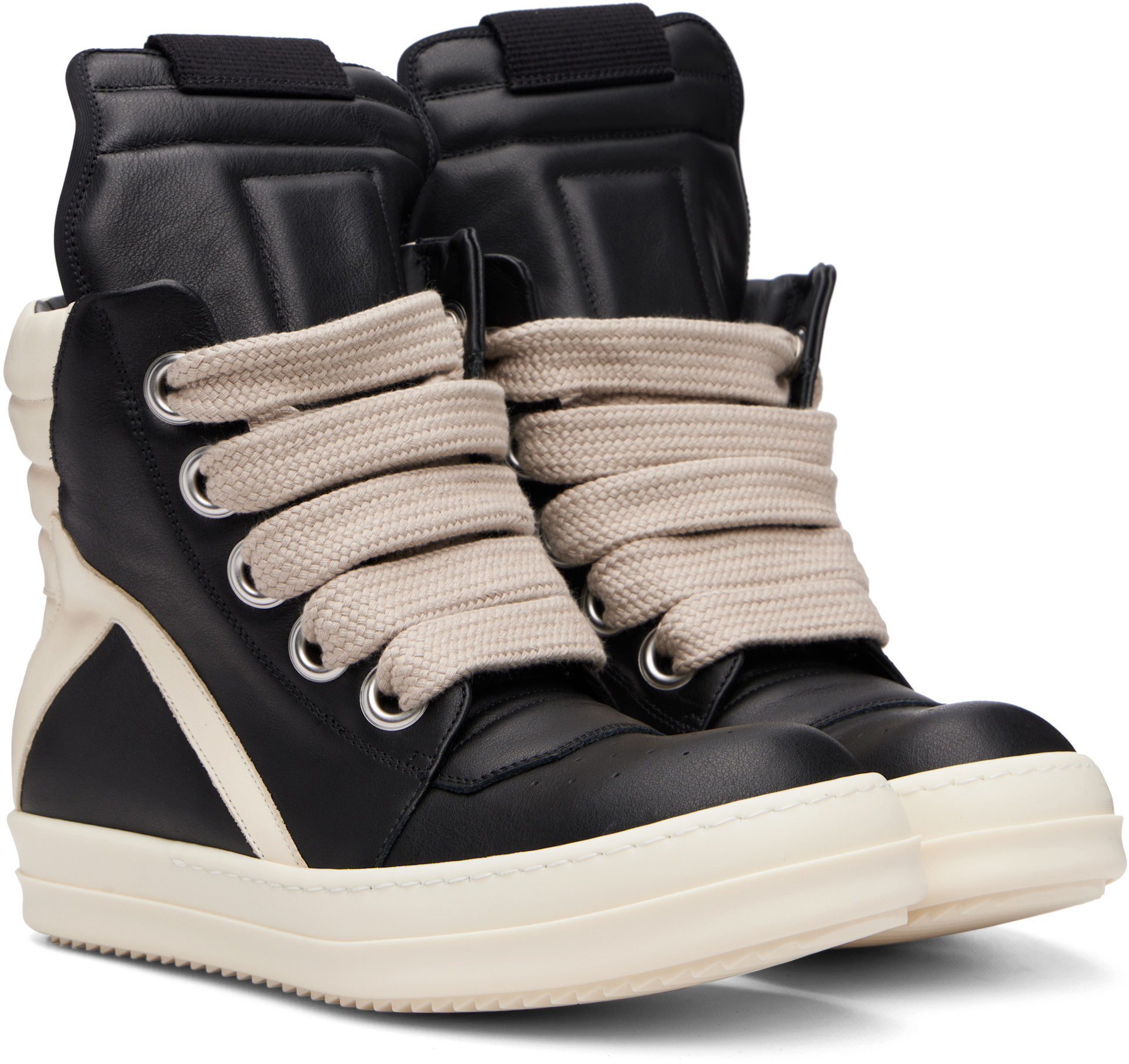 Rick Owens: ブラック Tower Jumbolaced Geobasket スニーカー