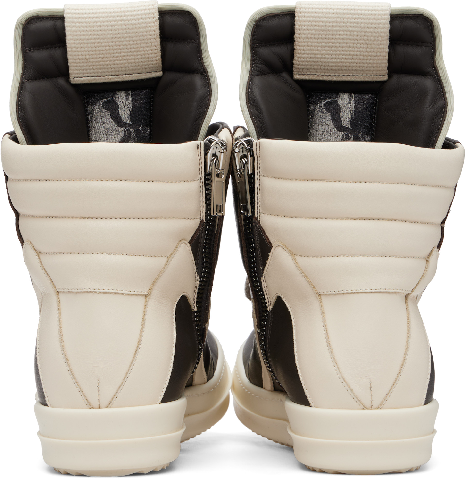 靴 Rick Owens Jumbolaced Geobasket high-top Rick Owens: グレー Tower Jumbolaced Geobasket スニーカー | SSENSE 日本