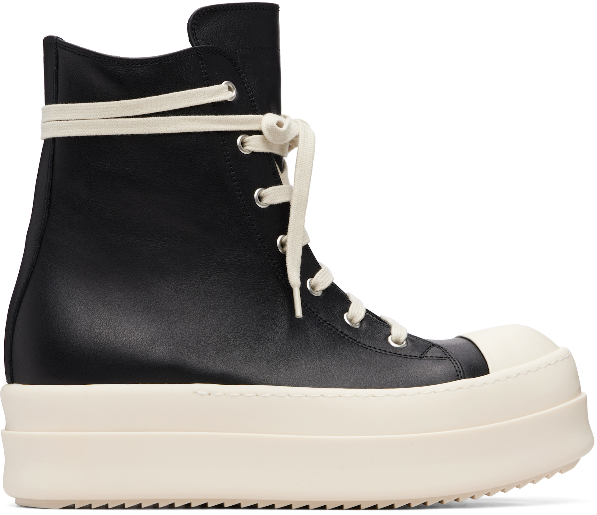 Rick Owens - Baskets noires à plateforme Mega Bumper - Tower