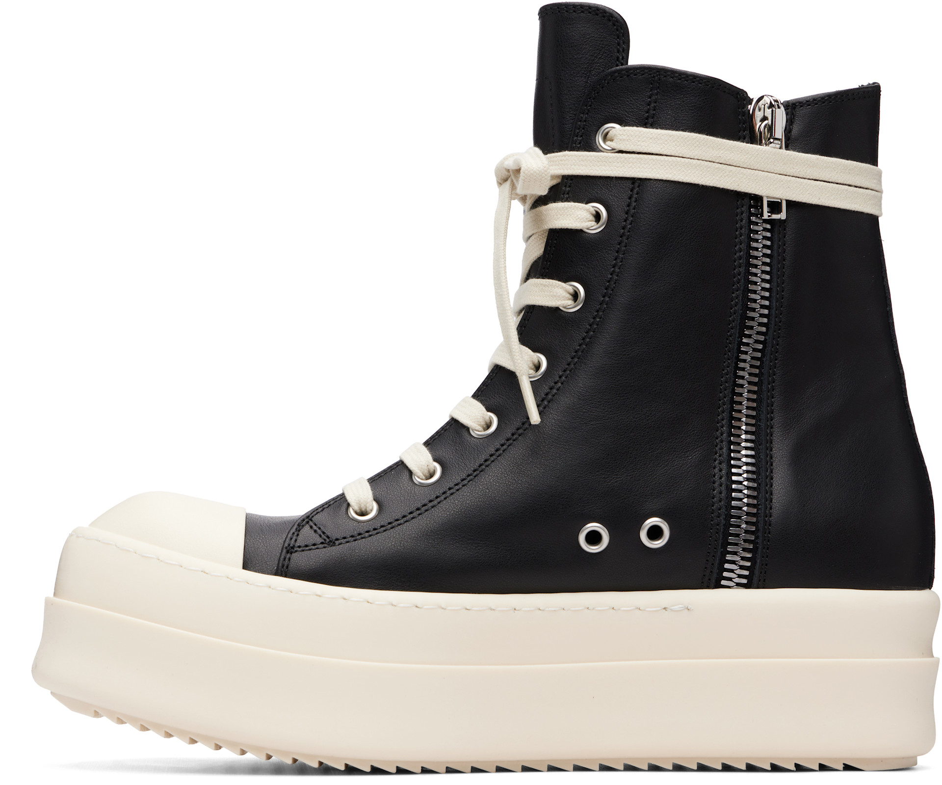 Rick Owens - Baskets noires à plateforme Mega Bumper - Tower