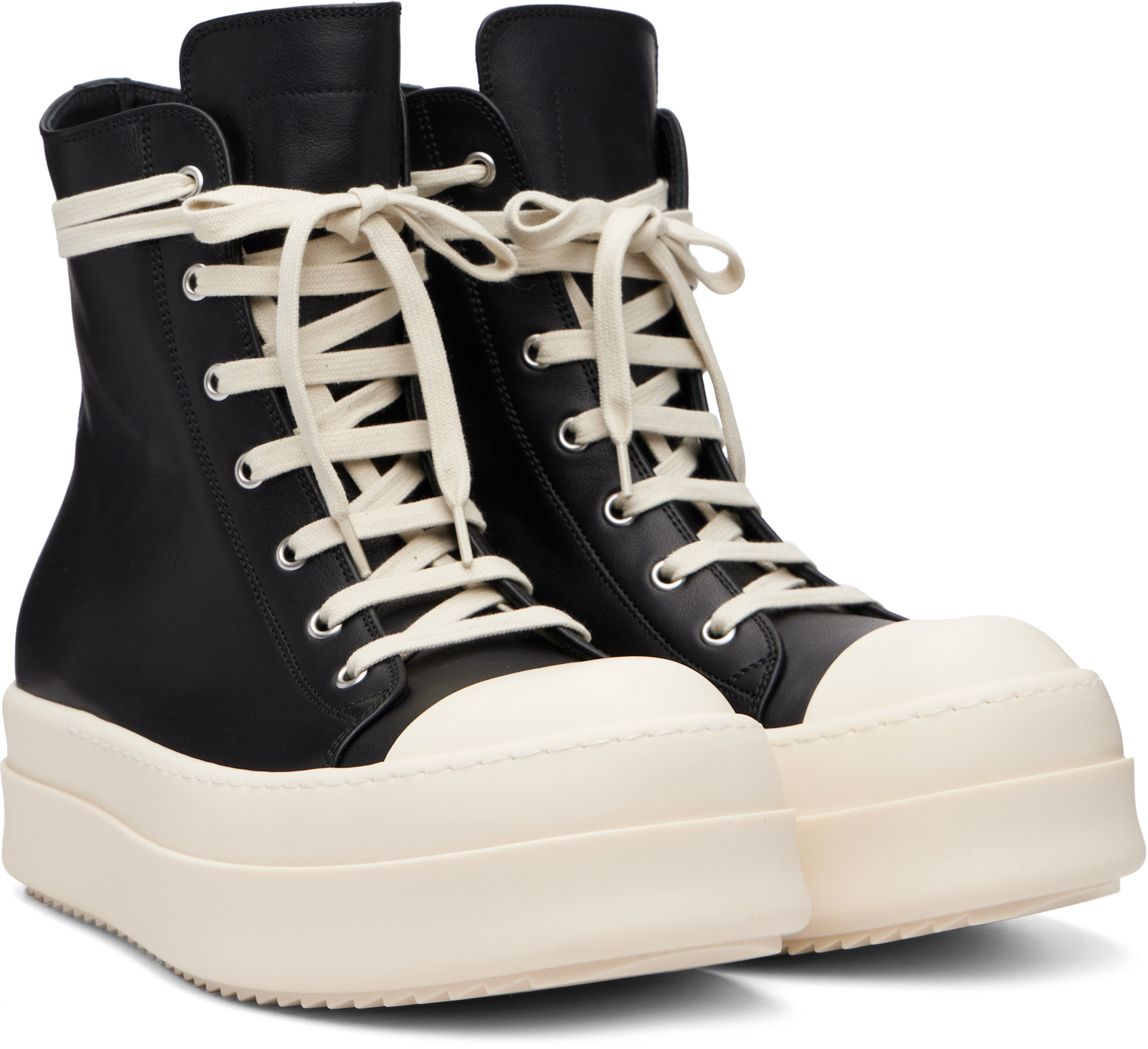 Rick Owens - Baskets noires à plateforme Mega Bumper - Tower