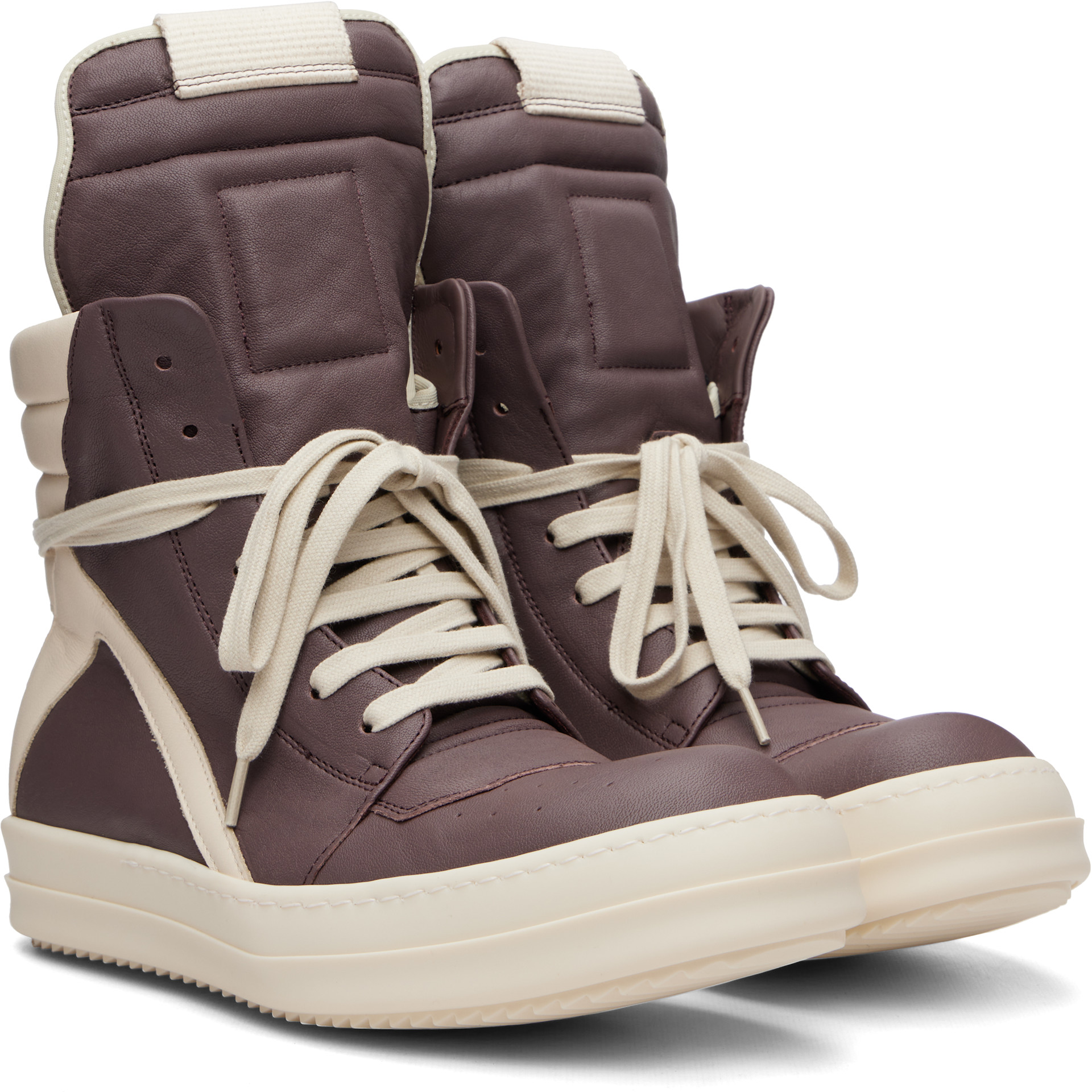 Rick Owens: Purple Tower Geobasket Sneakers | SSENSE