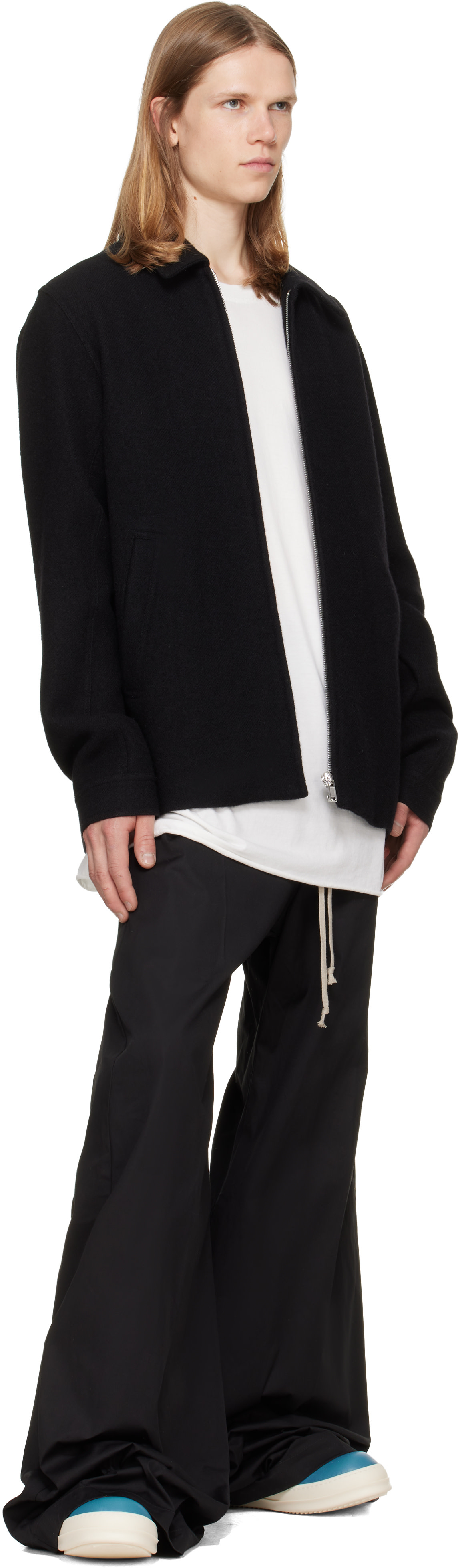 Rick Owens: Blue Tower Geobasket Sneakers | SSENSE