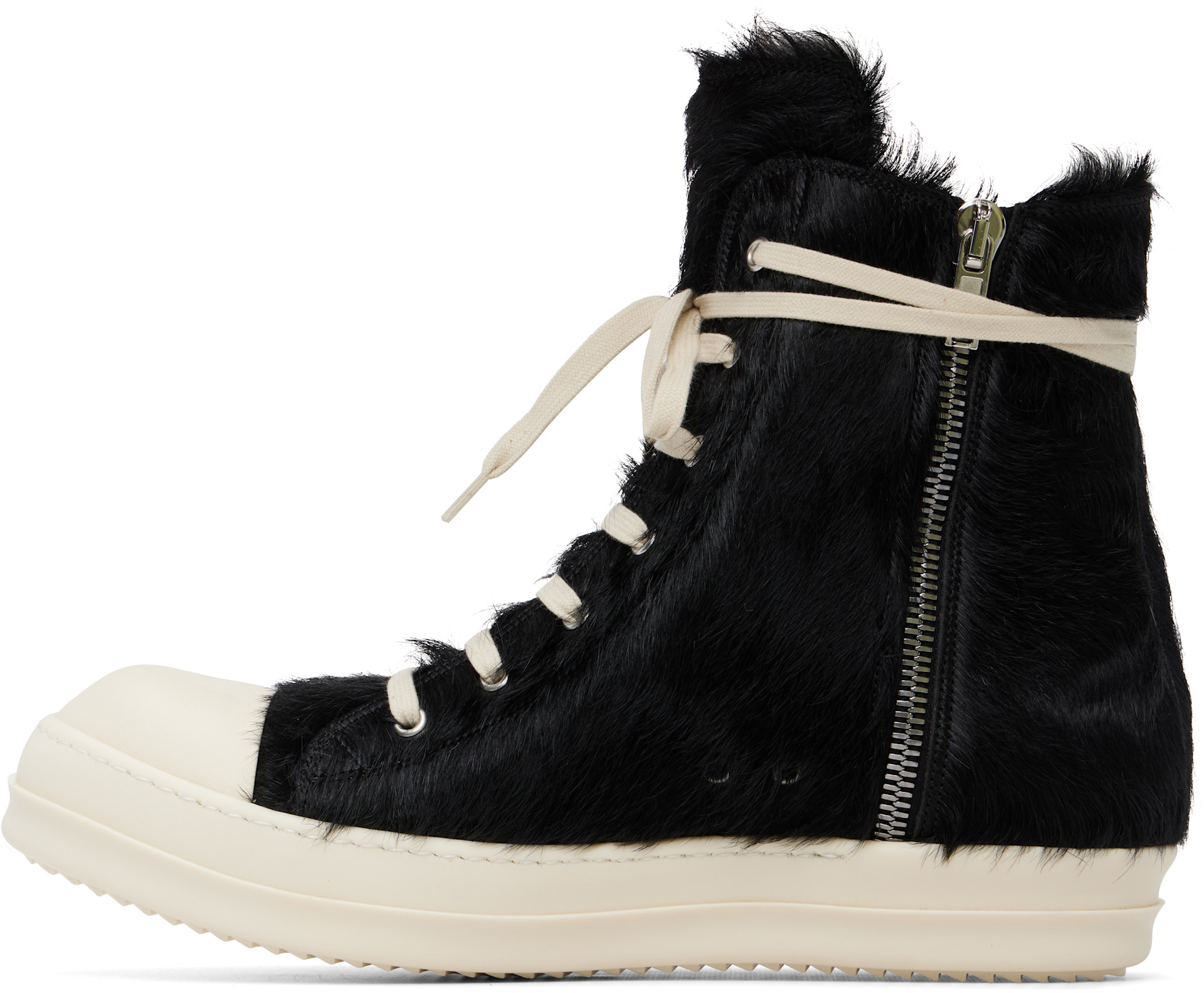 Rick Owens: ブラック Tower ヘアオンレザー スニーカー | SSENSE 日本