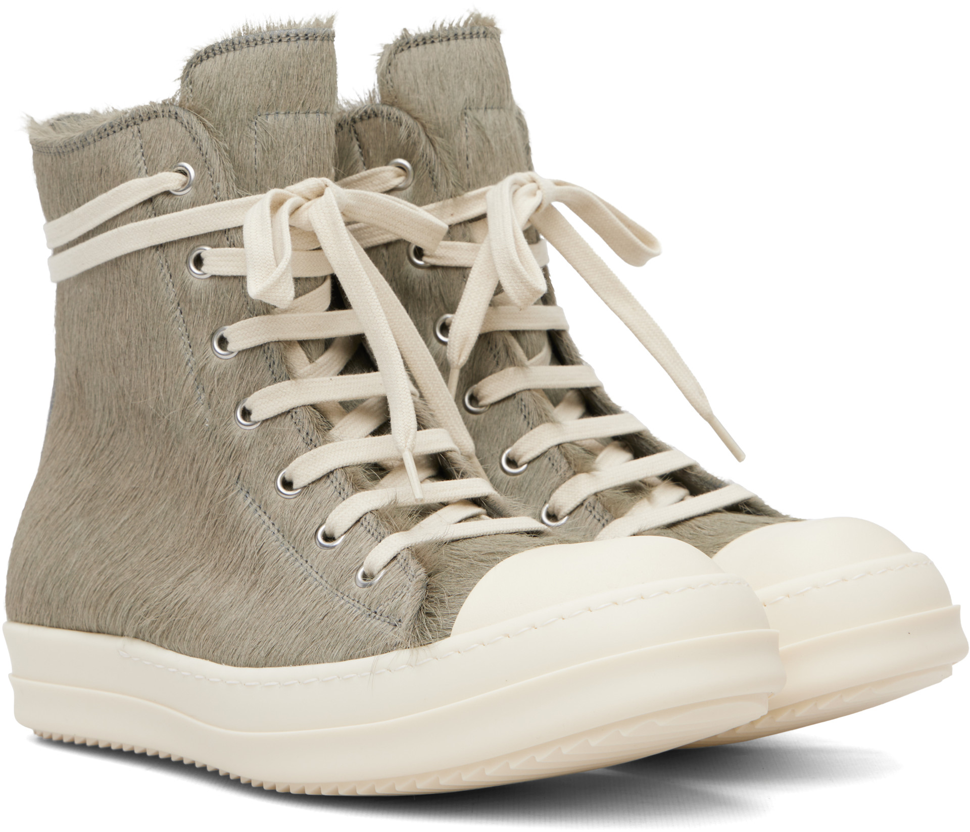 Rick Owens - Baskets LHL gris et blanc - Tower