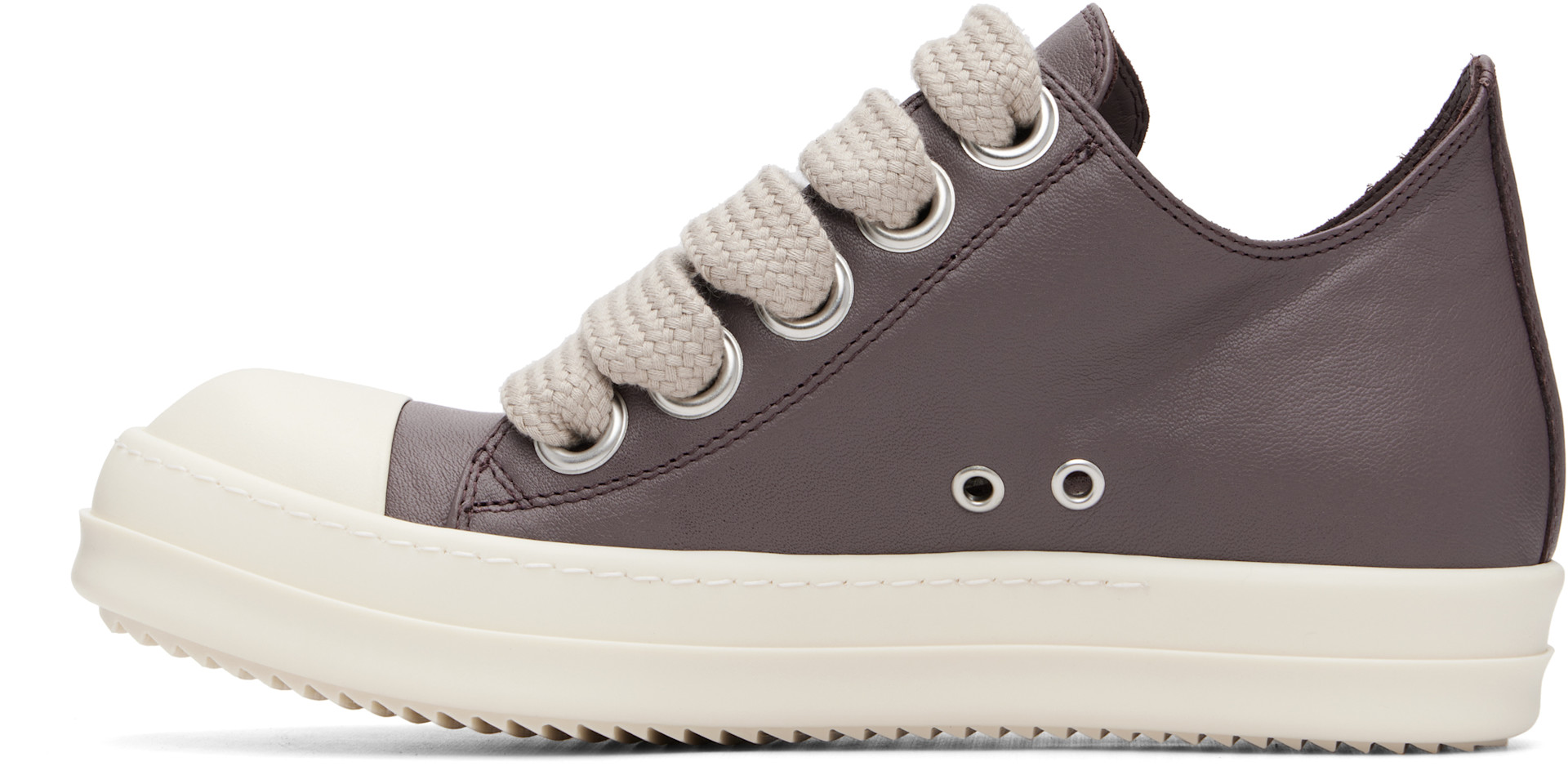 Rick Owens: Purple Tower Jumbolace Low Sneaks Sneakers | SSENSE