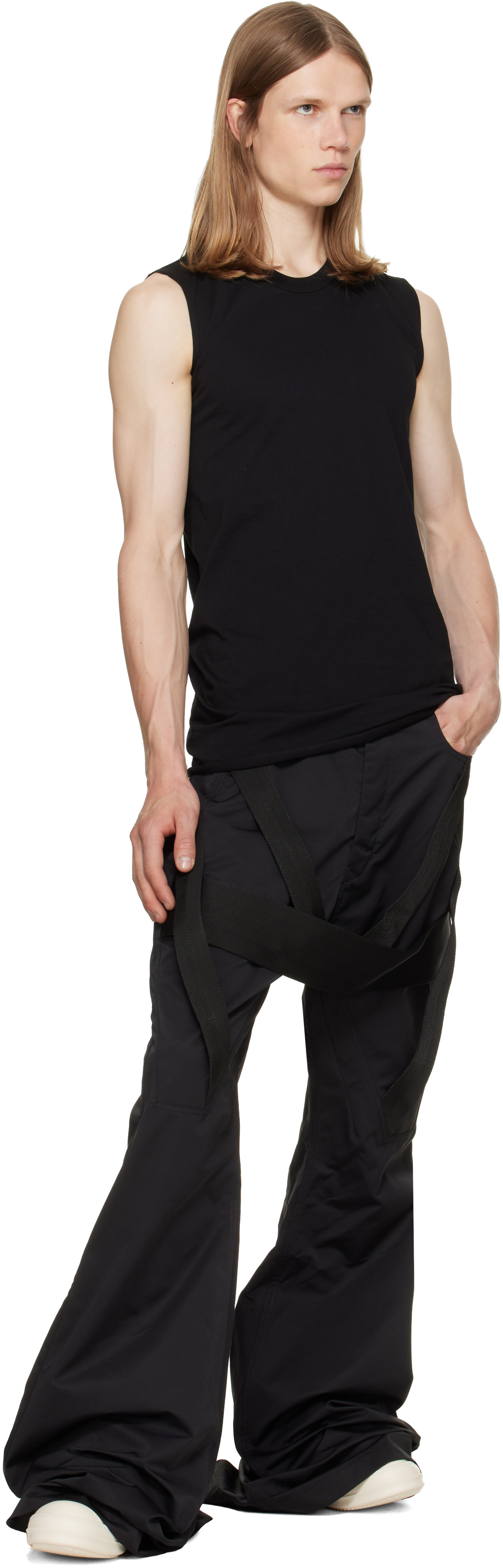 Rick Owens: Black Tower Jumbolaced Low Sneaks Sneakers | SSENSE