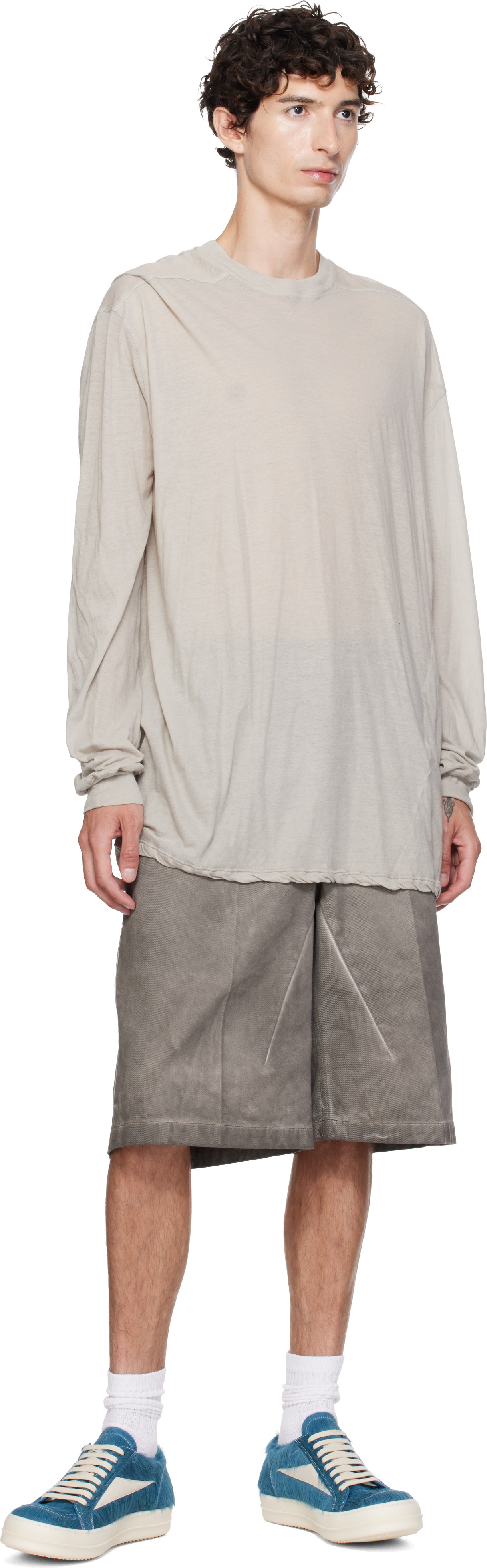 Rick Owens - Baskets rétro bleues - Tower