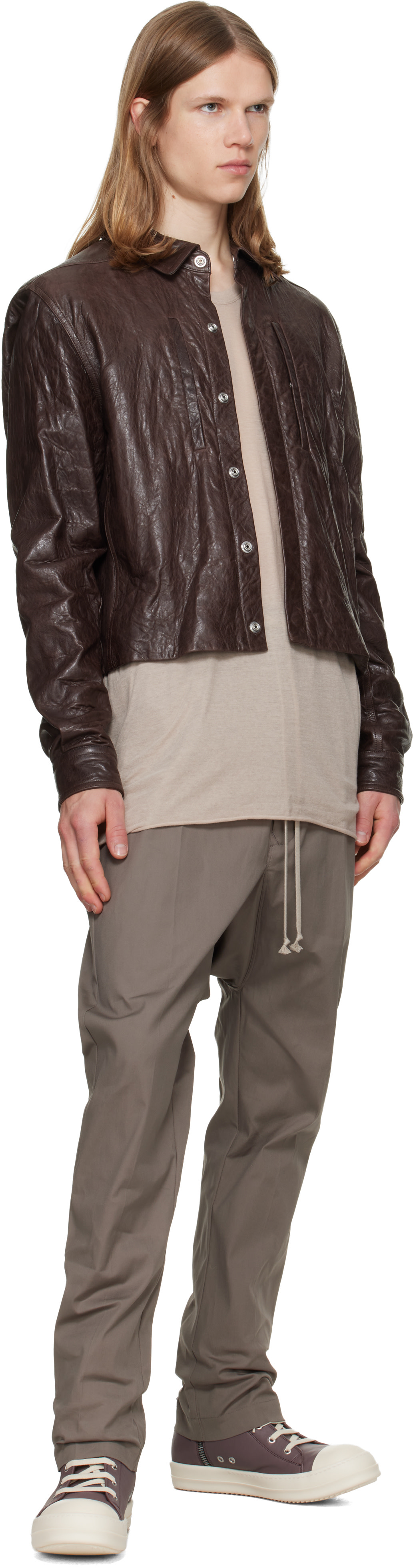 Rick Owens - Baskets basses mauves - Tower