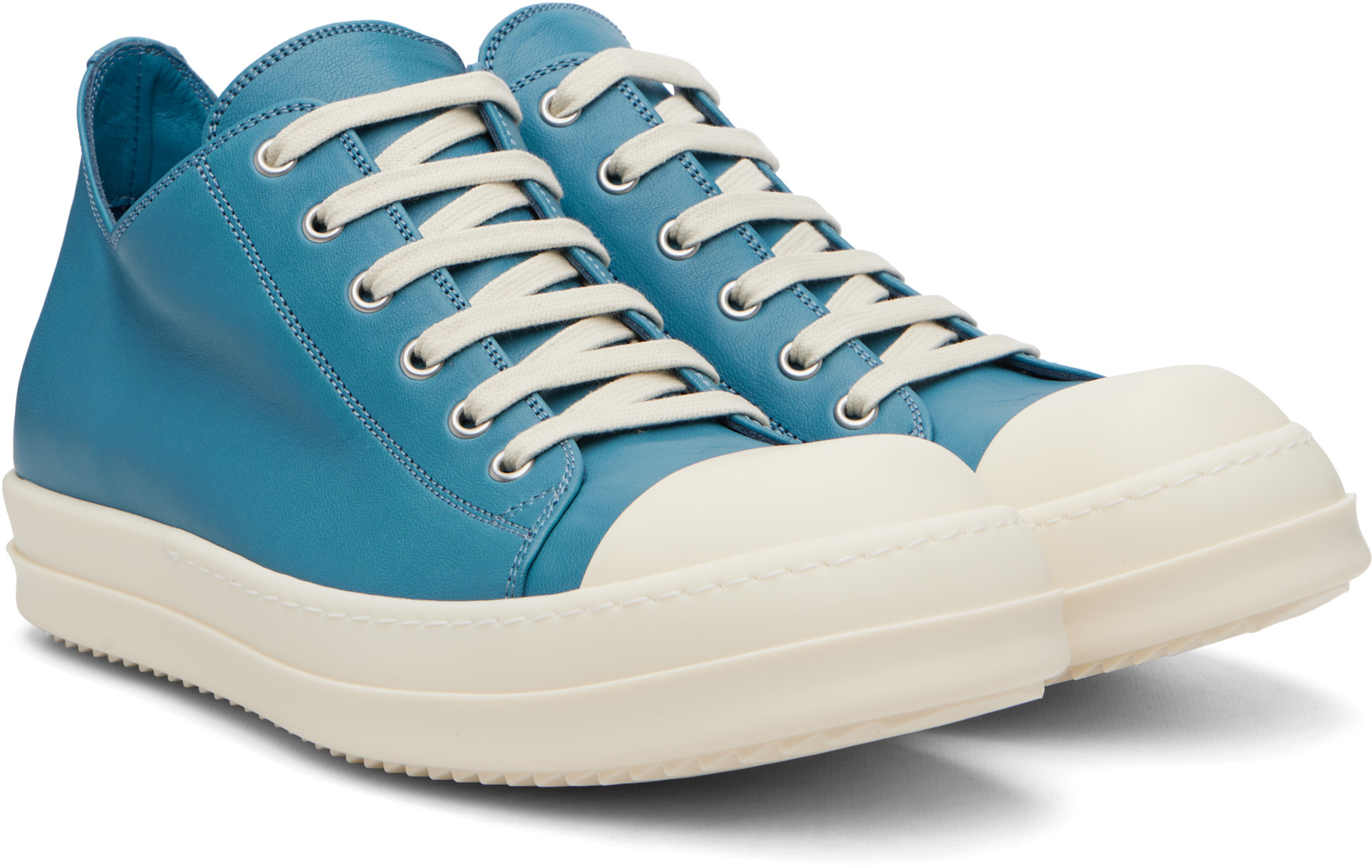 Rick Owens: Blue Tower Low Sneaks Sneakers | SSENSE
