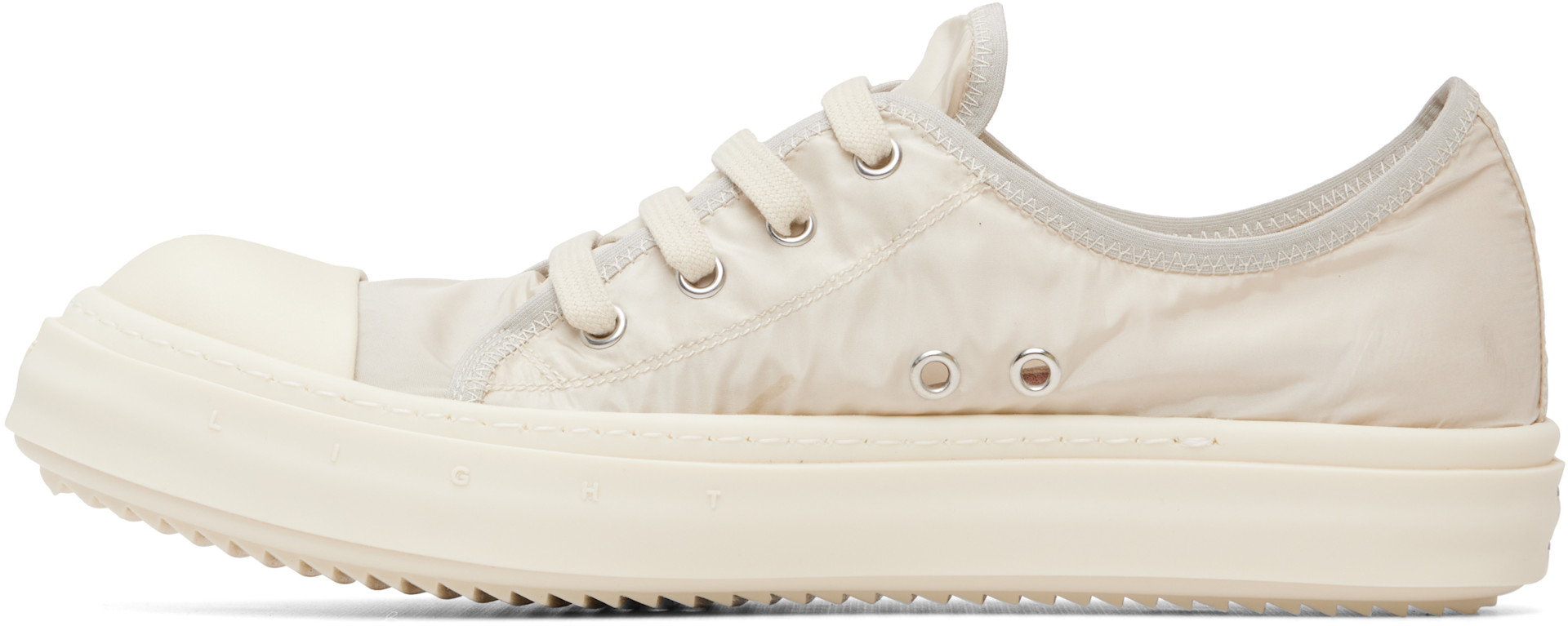 Rick Owens - Baskets basses beige et blanc - Tower