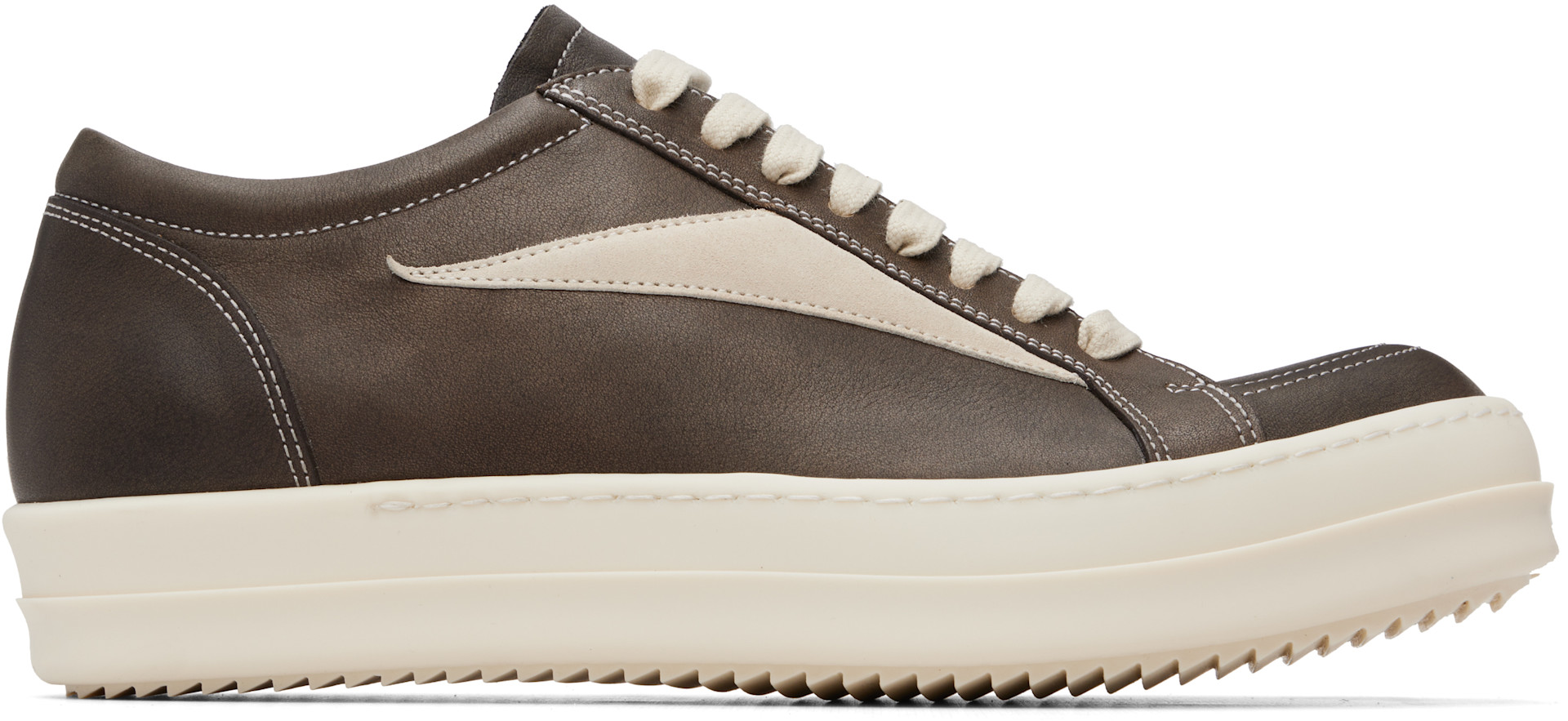 Rick Owens - Baskets rétro brunes - Tower