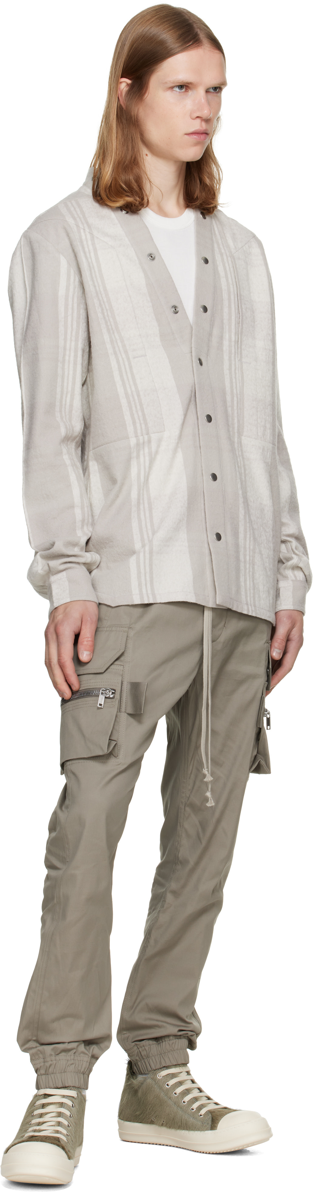 Rick Owens - Baskets basses grises - Tower