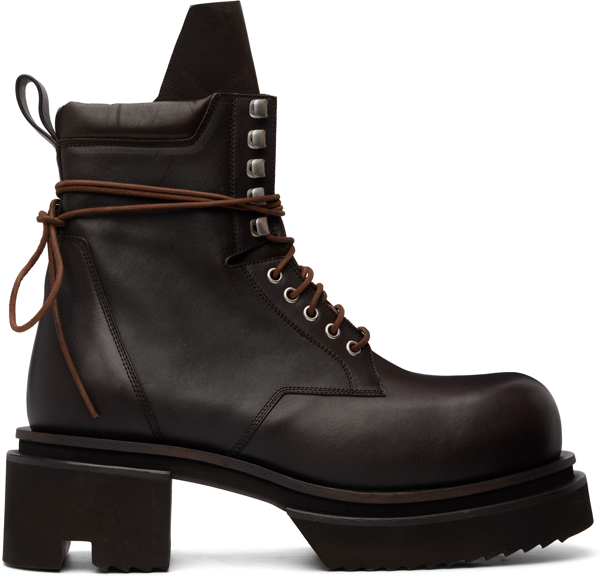 Rick Owens - 브라운 타워 아미 보건 부츠