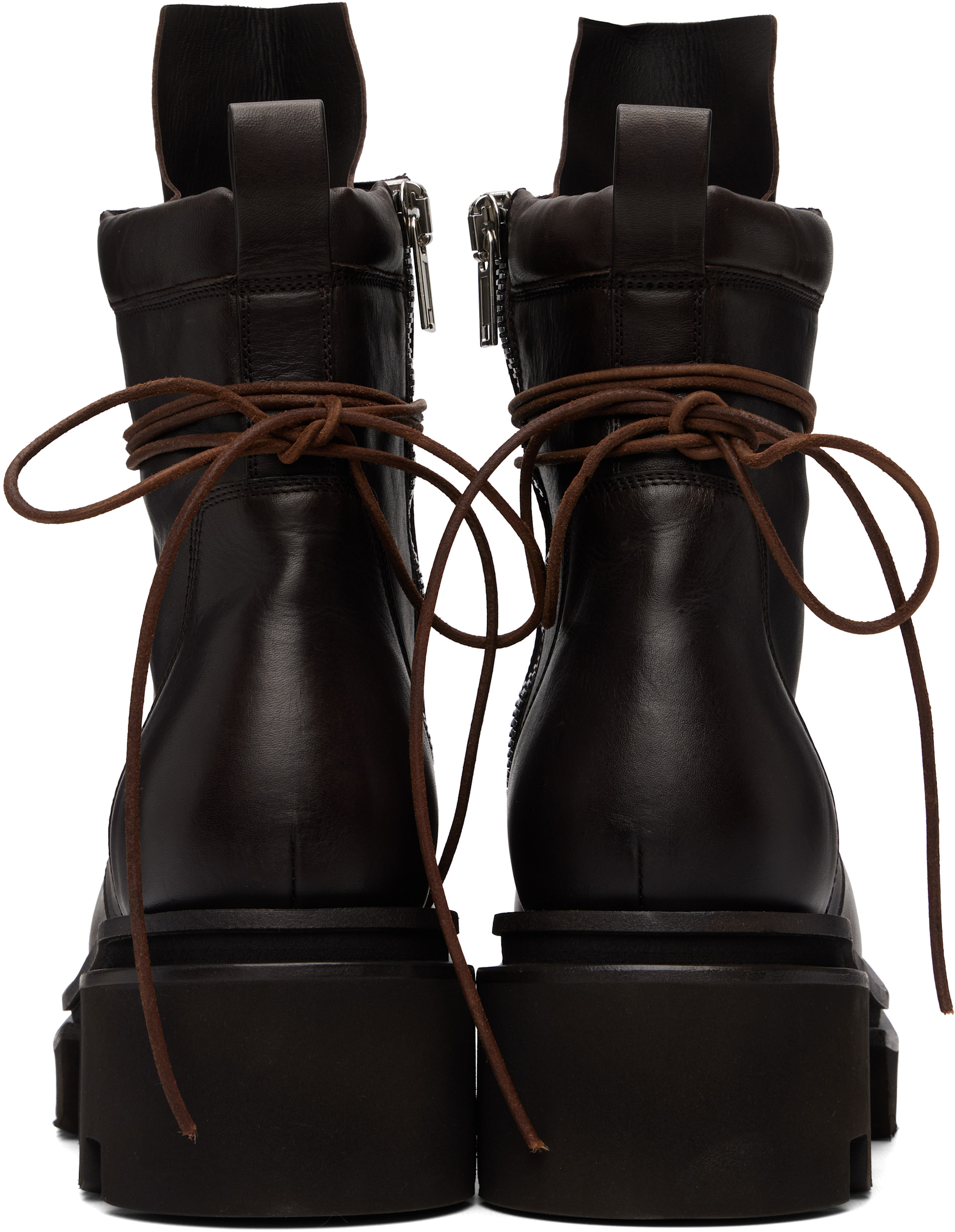 Rick Owens - 브라운 타워 아미 보건 부츠